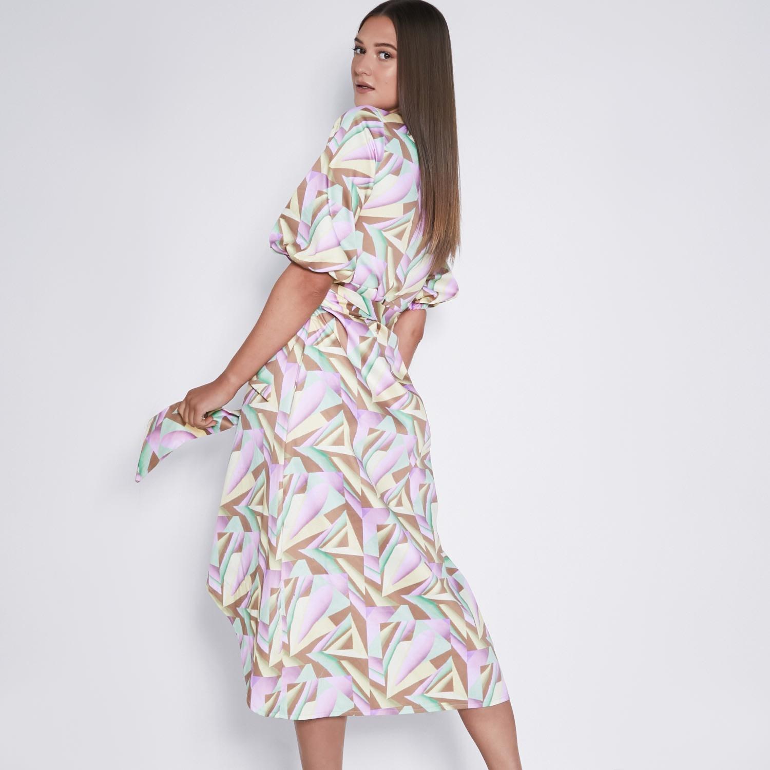 CocooVe Georgie Wrap Dress In Patisserie Printed Organic Cotton | Lyst