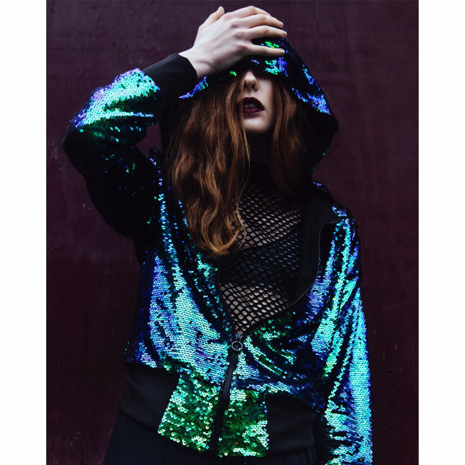 mermaid sequin bomber jacket