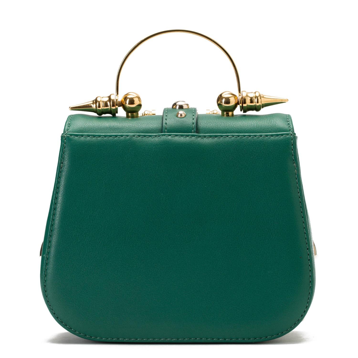 green and gold bag