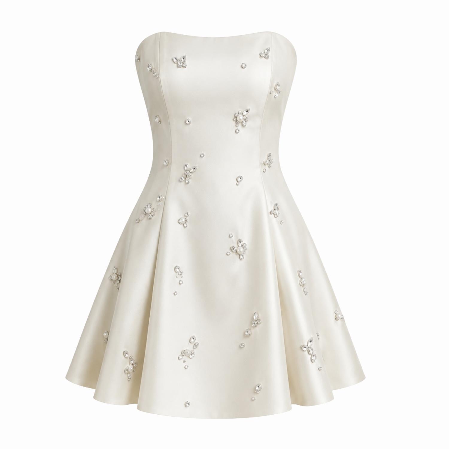 amazon white dresses for church ladies PINTORESCO White Dress for Women Vintage 3/4 Sleeve Ruffle Bodycon Church Dresses White Formal Dresses