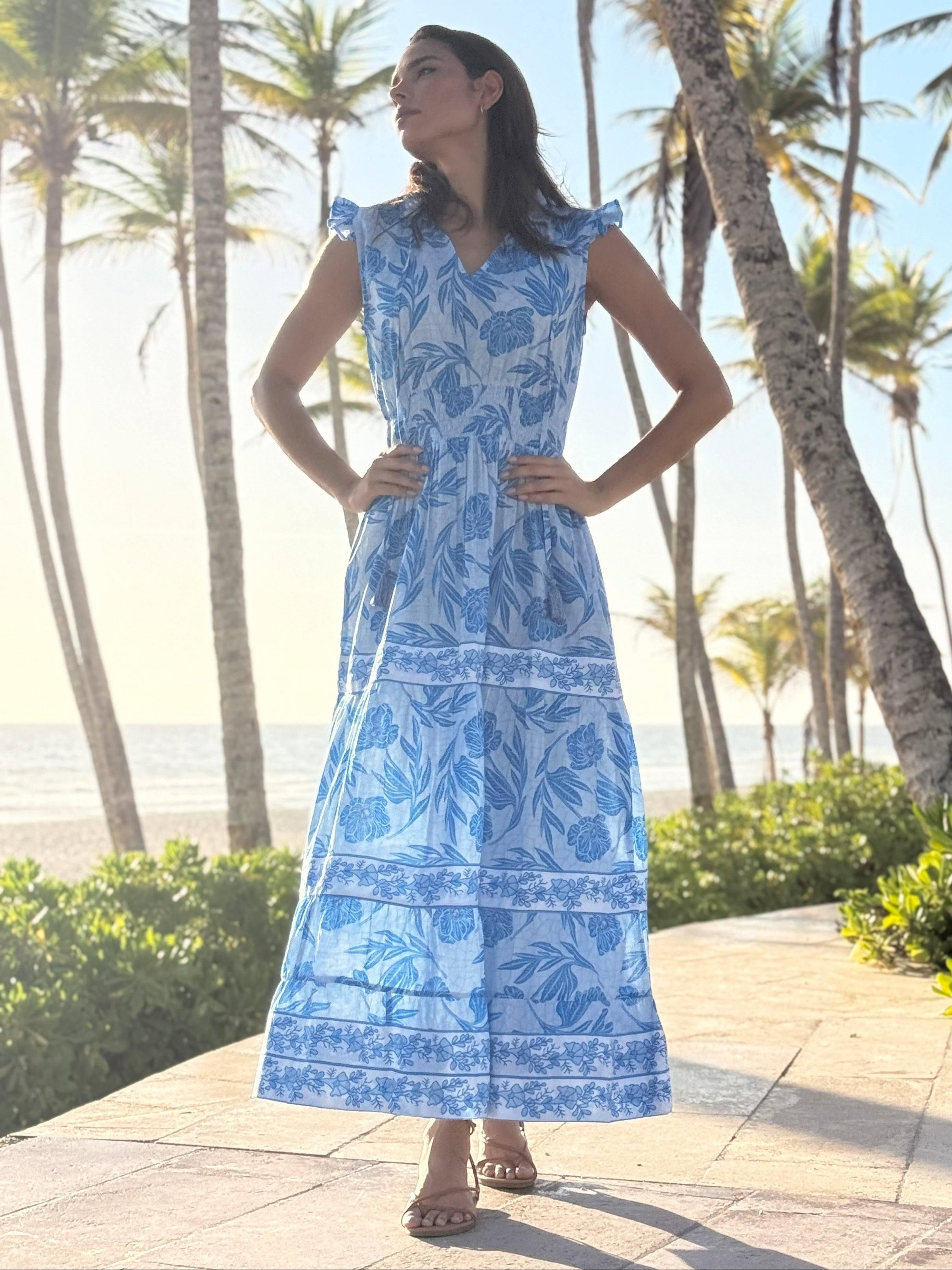 bindu maxi dress Anabella Dress | Blue Garden | Spring | Maxi Dress