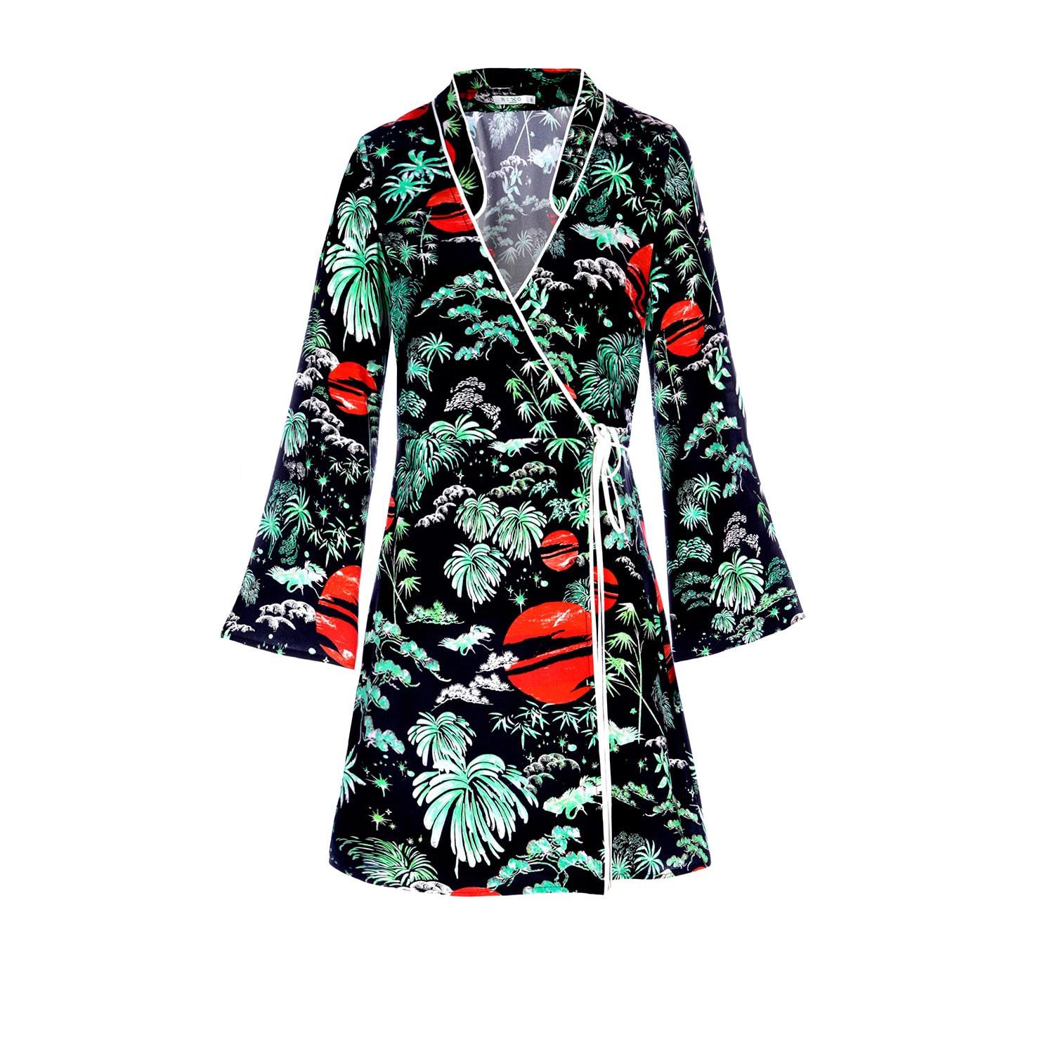 oriental wrap dress