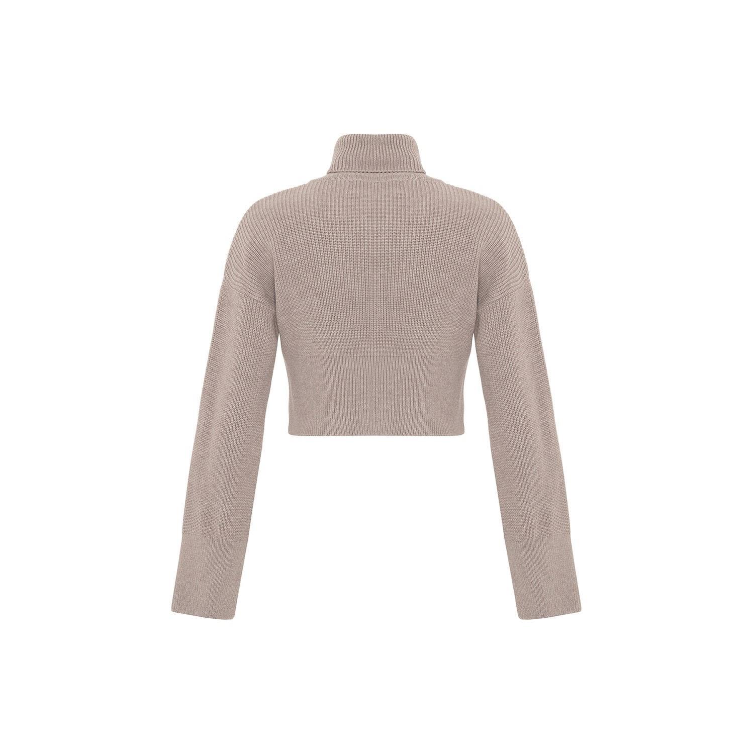 Cropped turtleneck sweater clearance