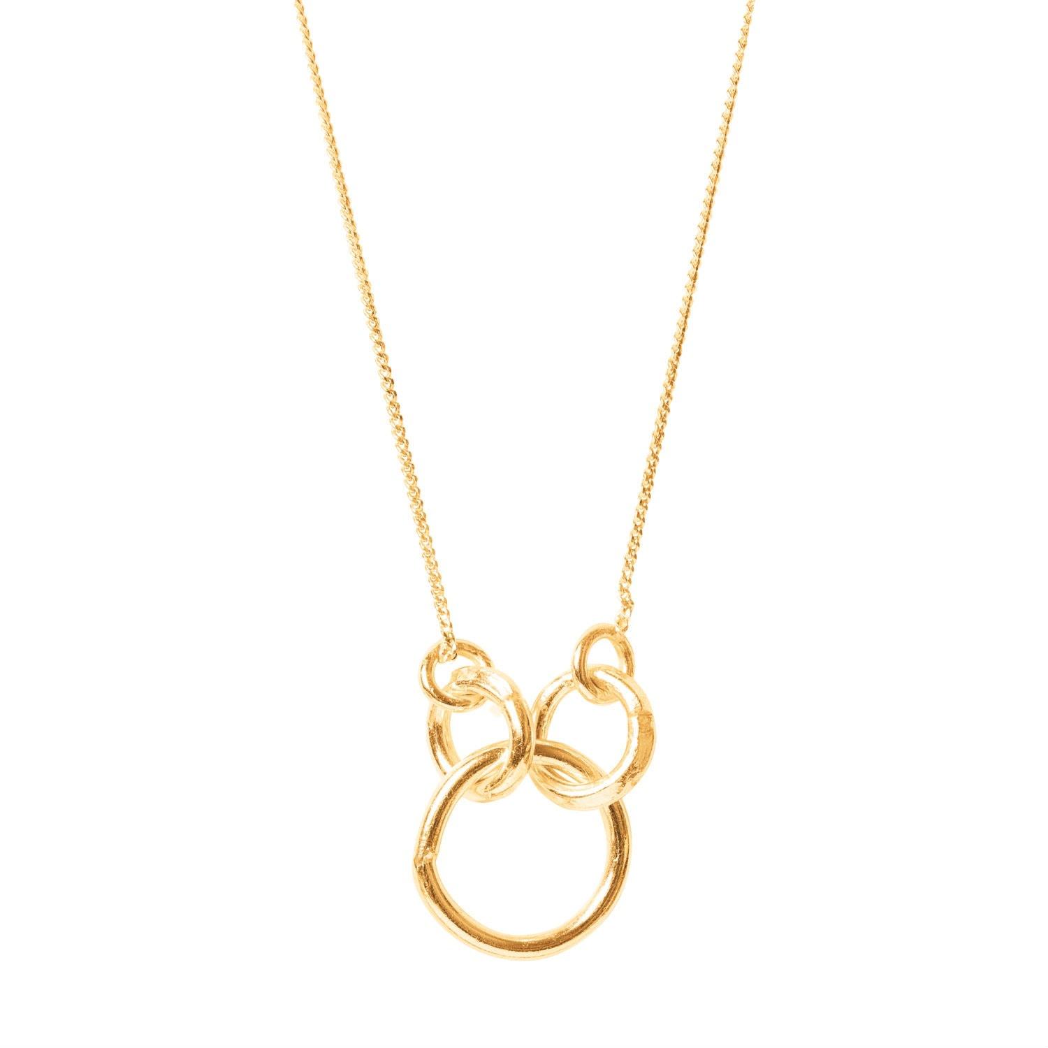Lily Flo Jewellery Solid Gold Togetherness Circles Necklace in Metallic ...