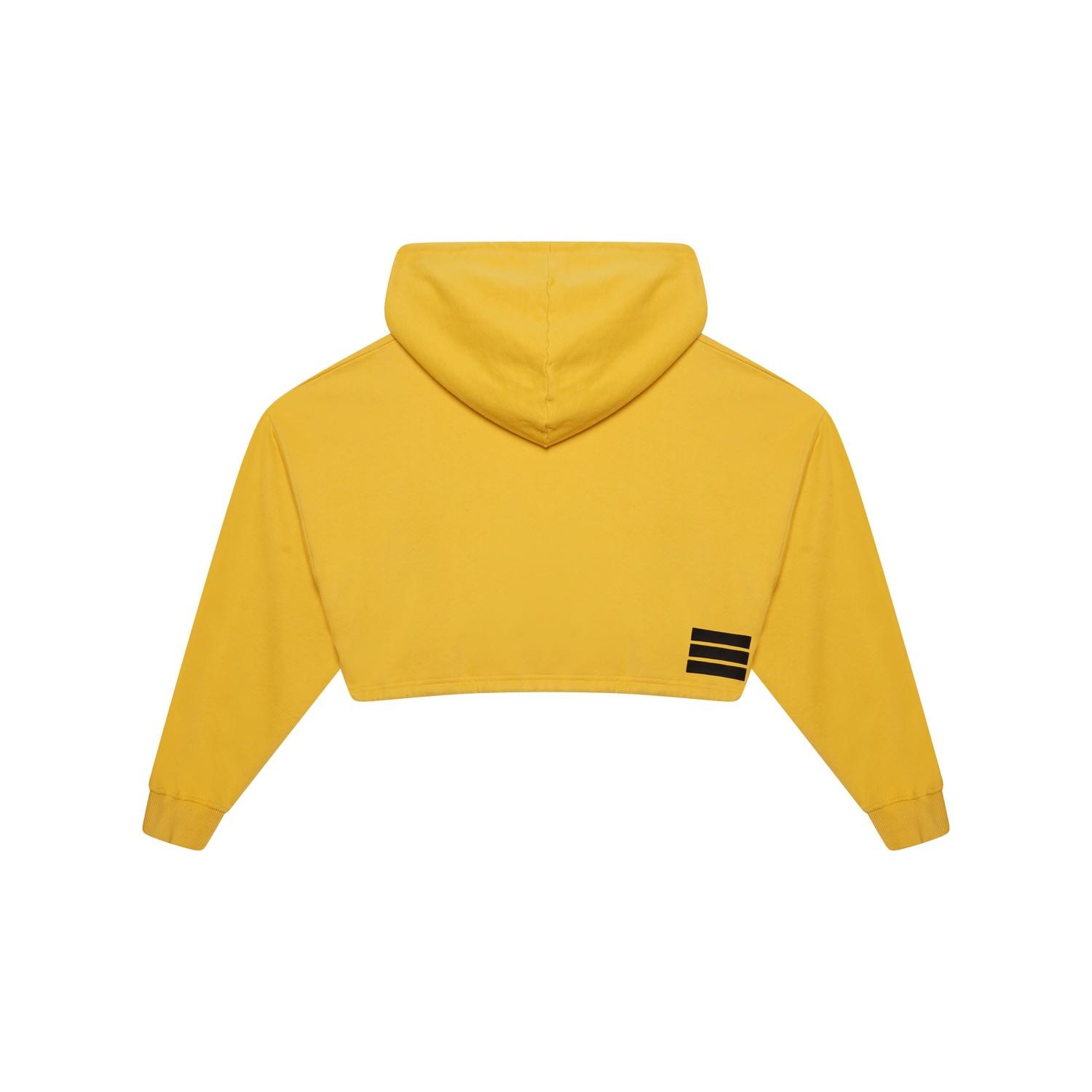 mustard yellow crop hoodie