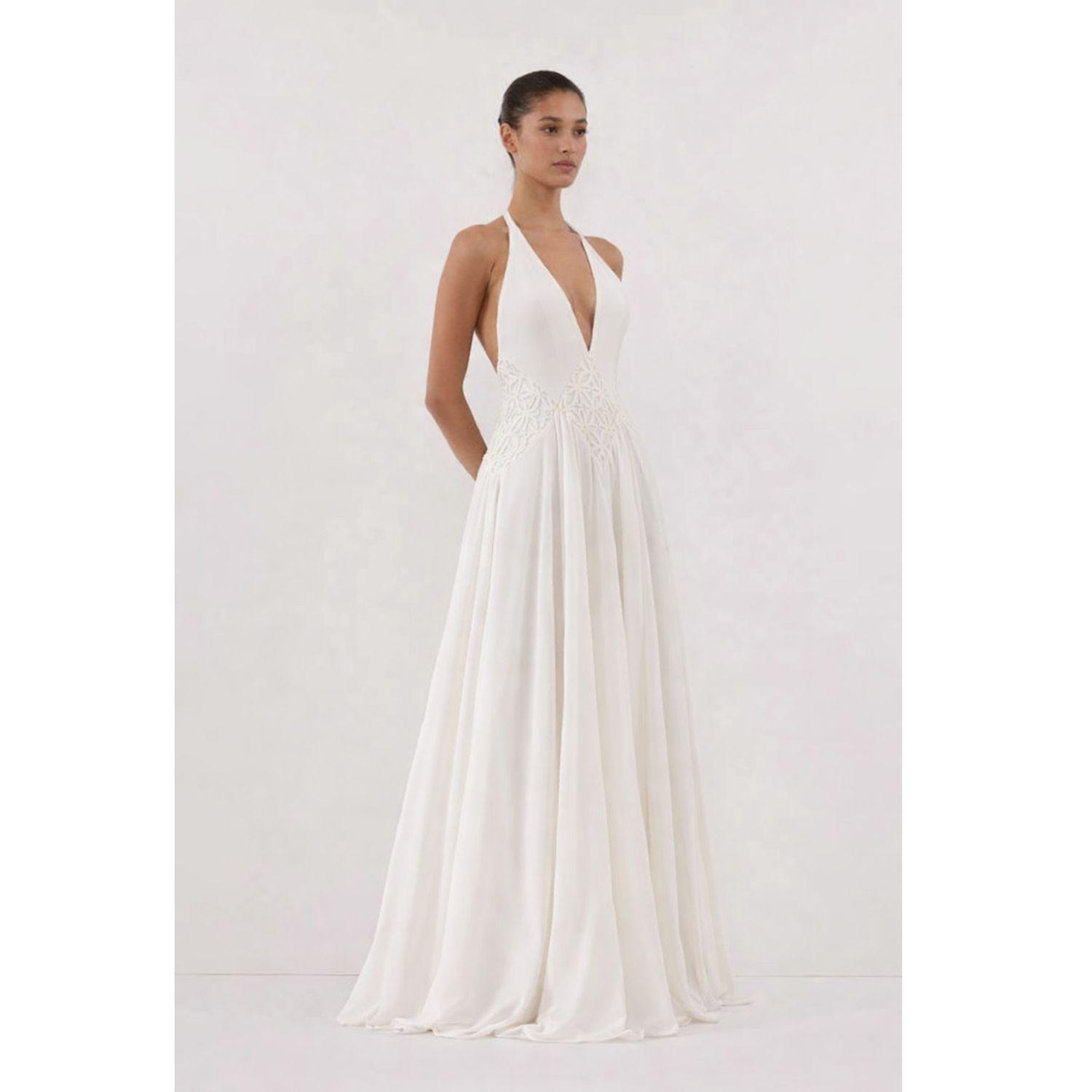 the row backless dress The Row Barika Dress in Cream