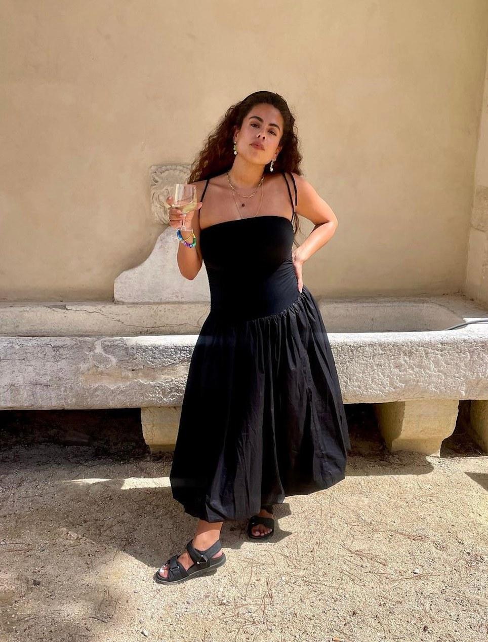 Puffball cheap maxi dress
