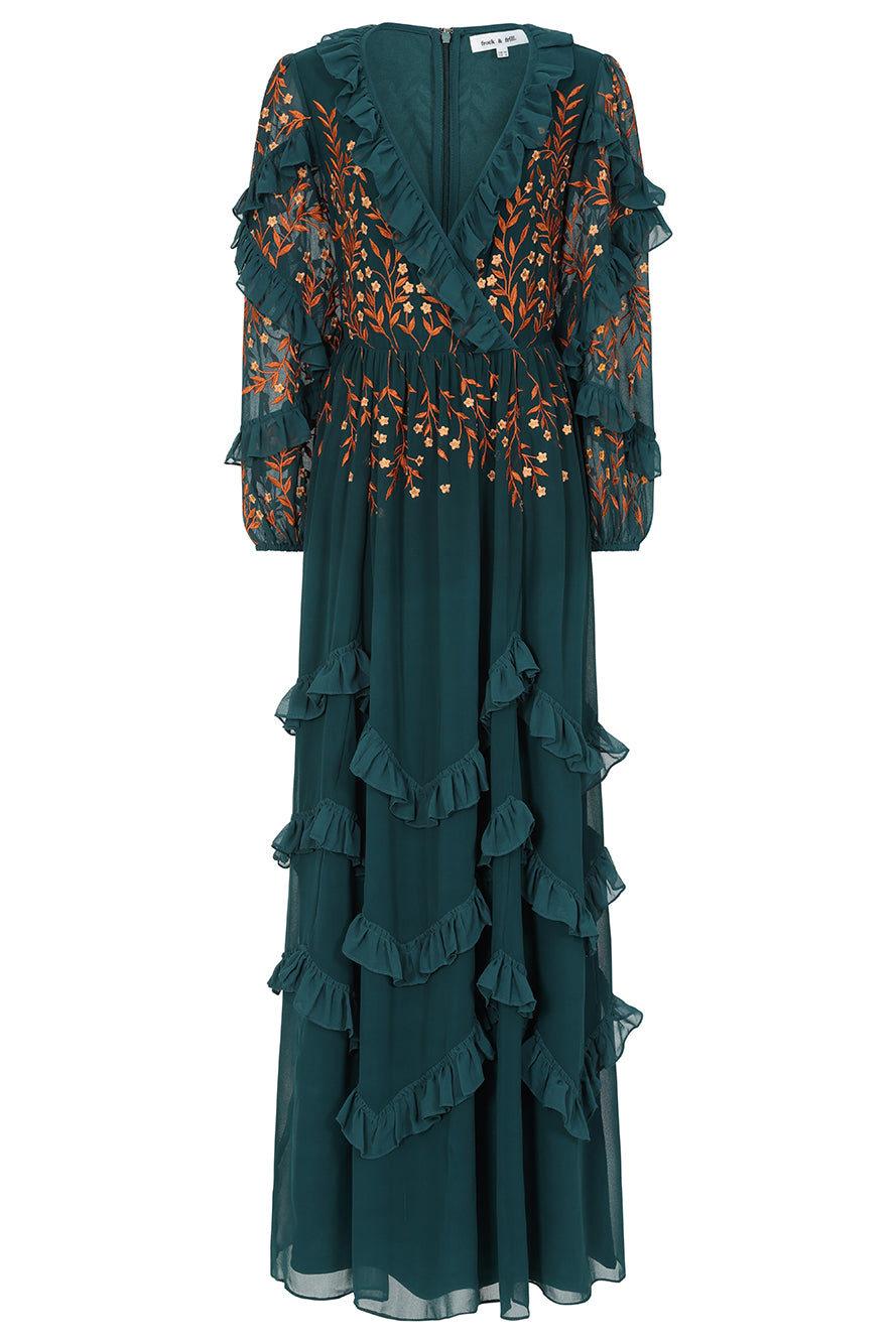 Frock and Frill Fearne Embroidered Maxi Dress in Green | Lyst Frock and Frill Fearne Embroidered Maxi Dress in Green | Lyst