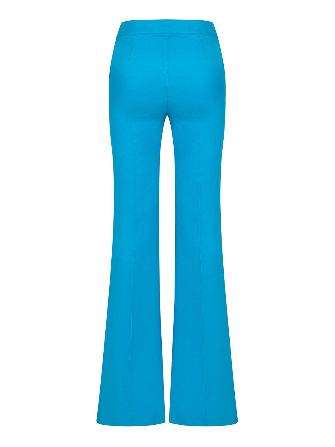 Nocturne Satin Effect Flared Pants in Blue - Lyst