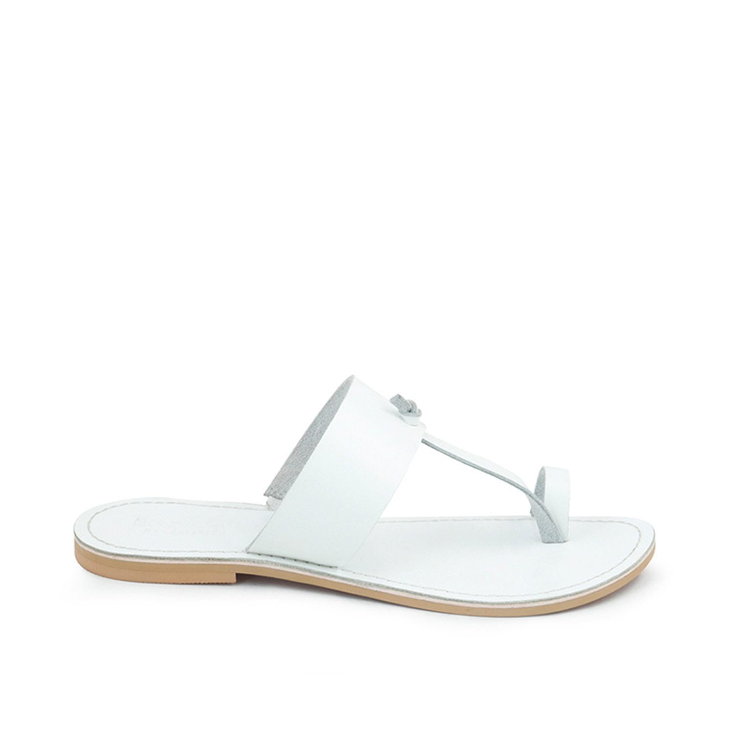 Rag & Co Leona Thong Sandals in White | Lyst
