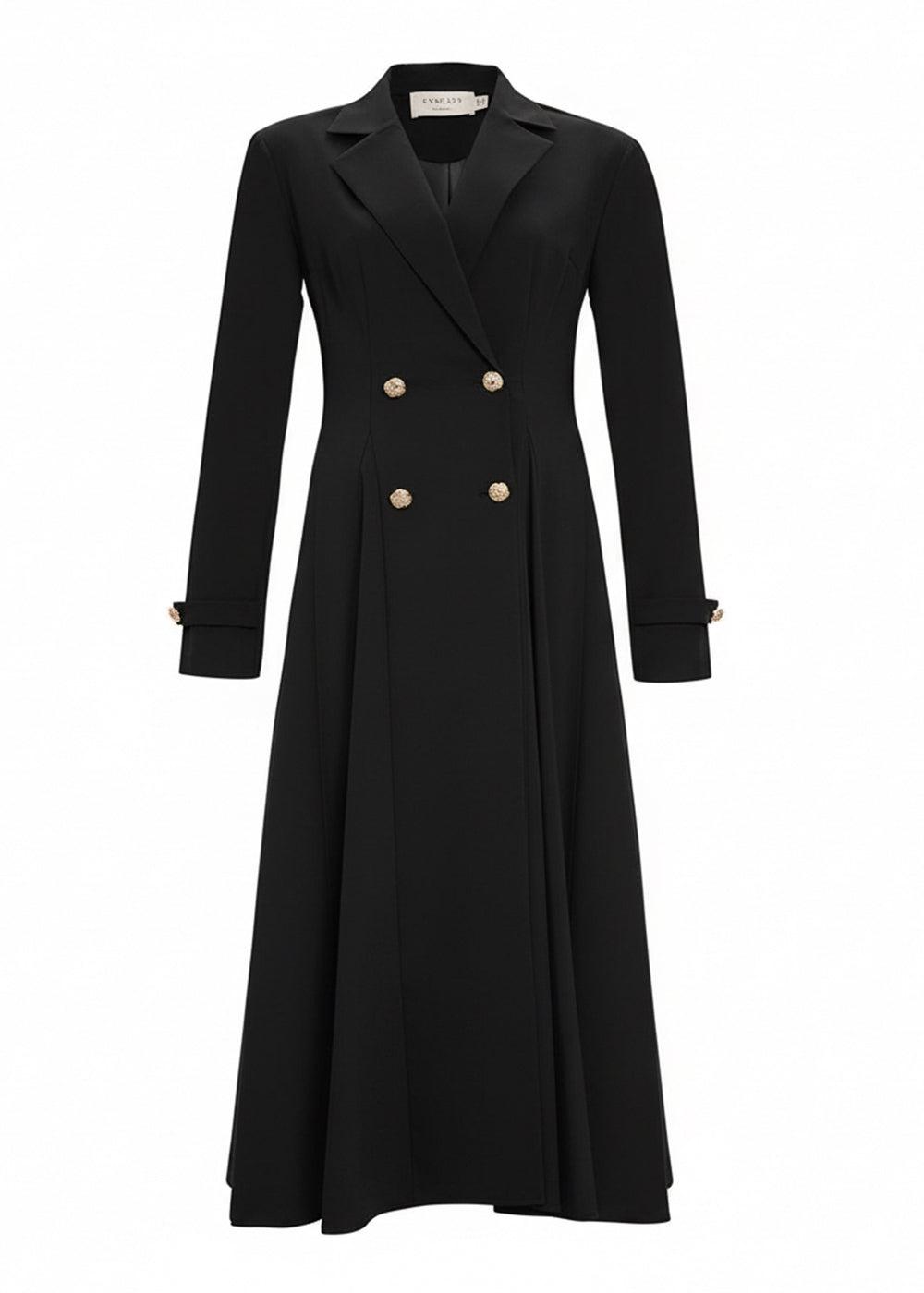 knee length dresses for ladies 3,940 SOLD OUT Balmain BLACK WOOL BLAZER DRESS F 40 UK 12 US 8 ladies –  Afashionistastore main image 1