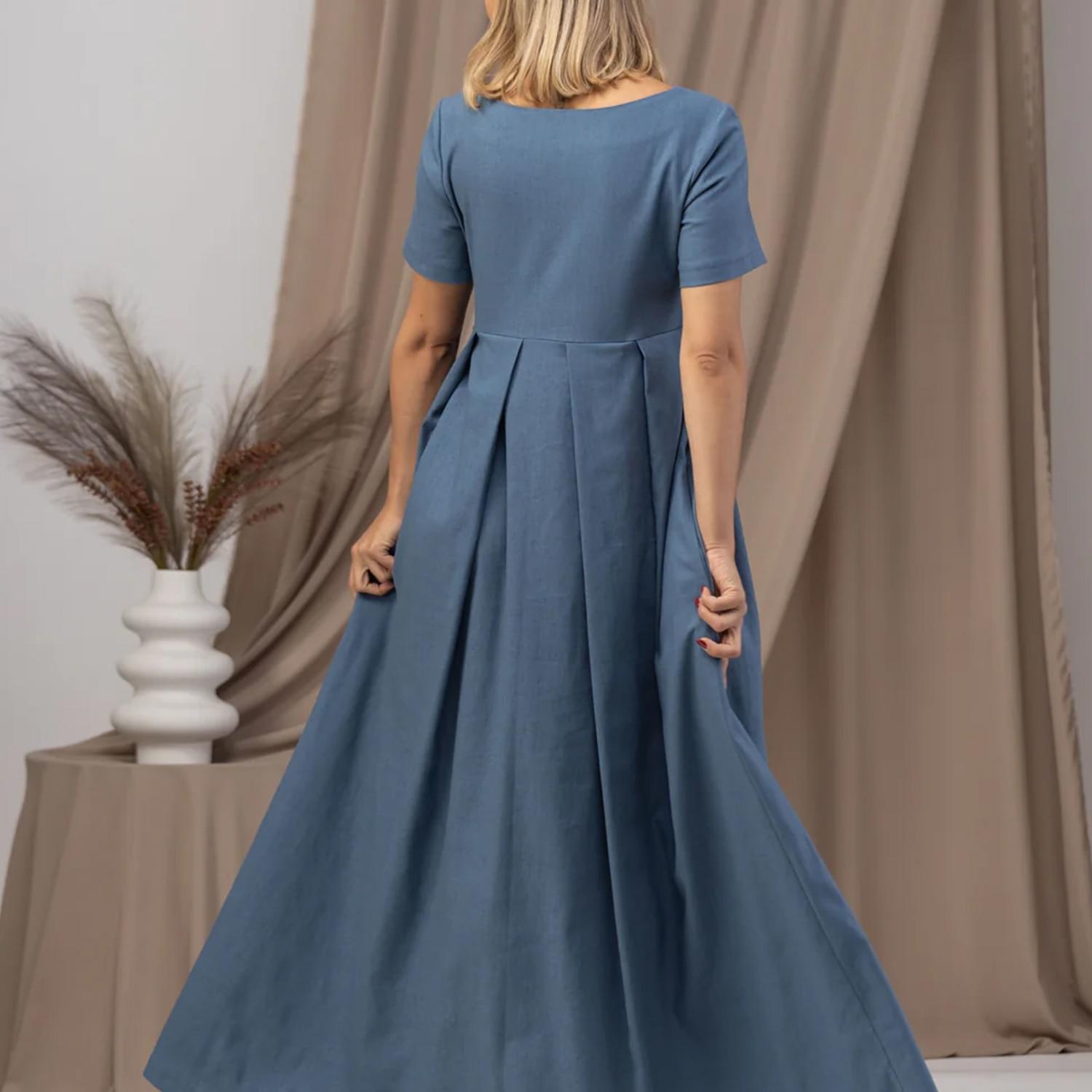 sachin and babi light blue dress empire waistdress