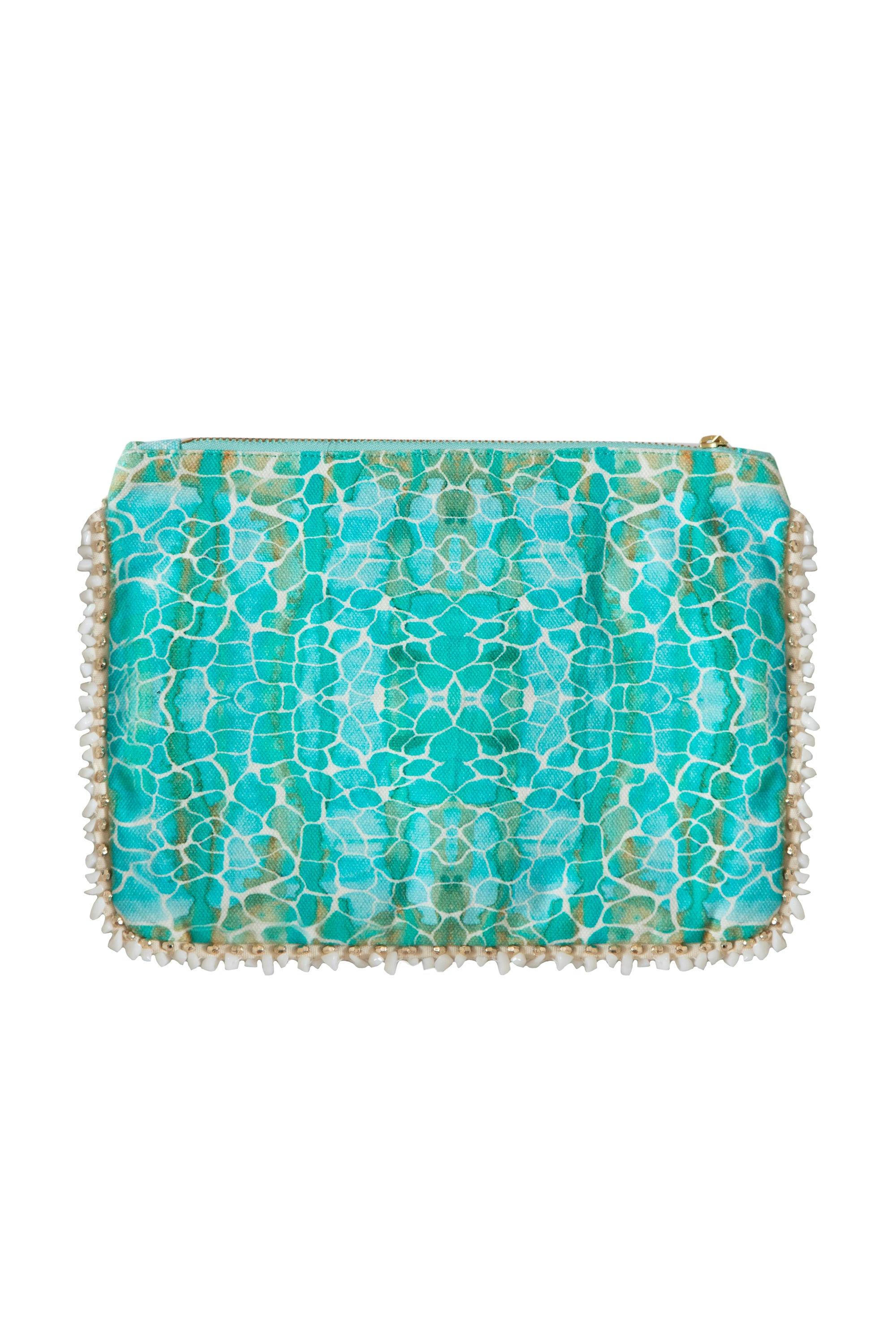 Sophia Alexia Aqua Pebbles Clutch Bag in Green Lyst UK