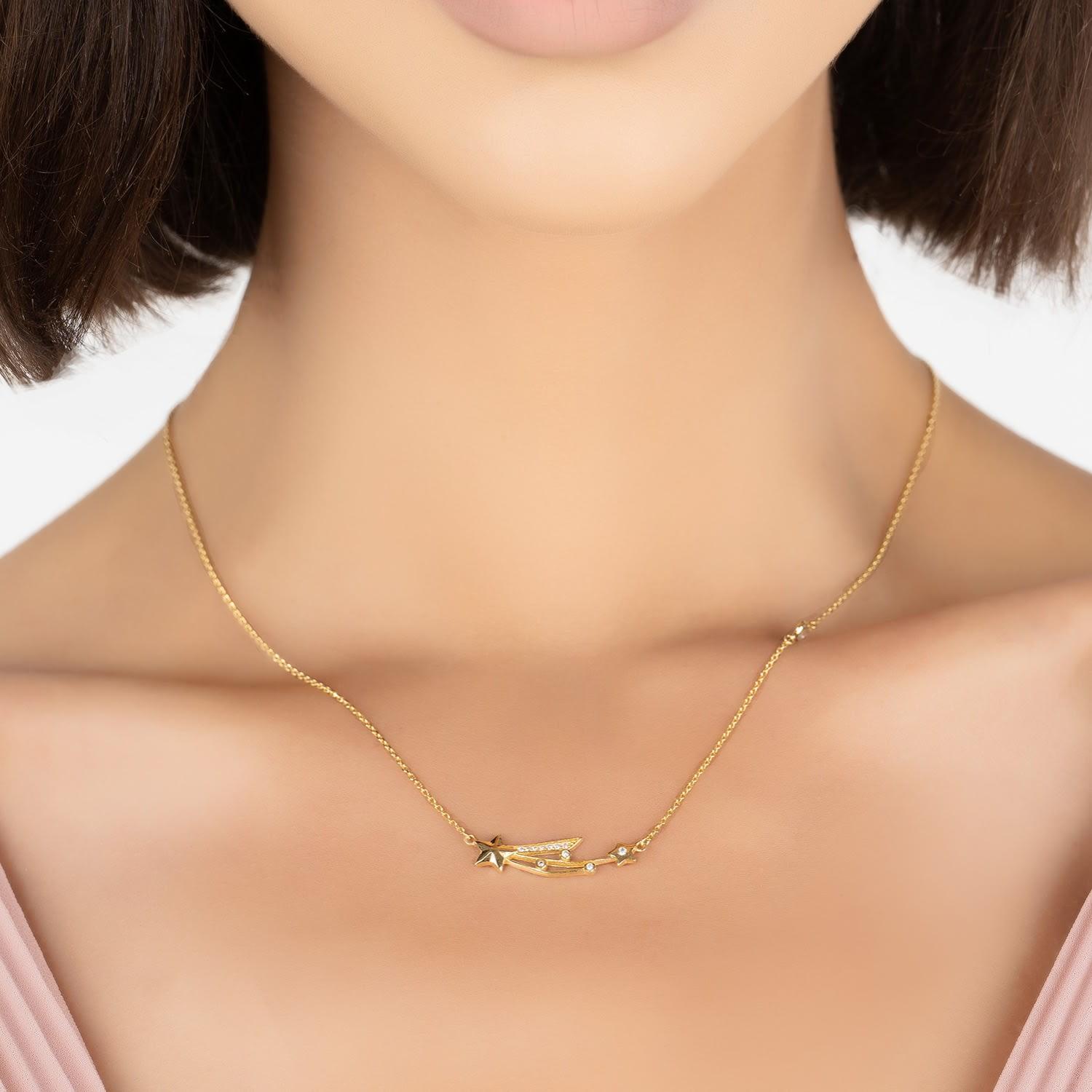 LÁTELITA London Shooting Star Necklace Gold in Metallic | Lyst