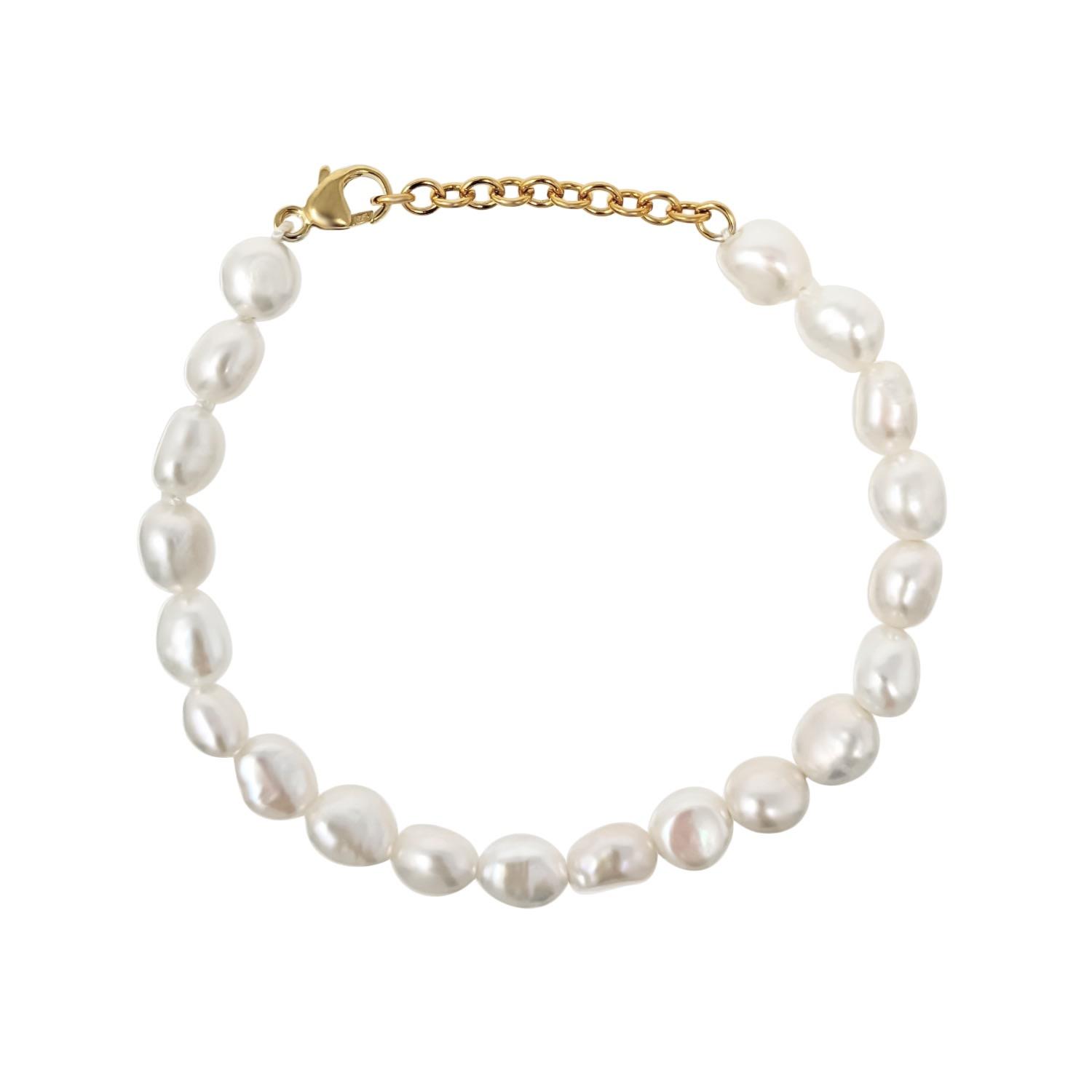Kiri & Belle Alyssa All Baroque Pearl Filled Bracelet in Metallic | Lyst