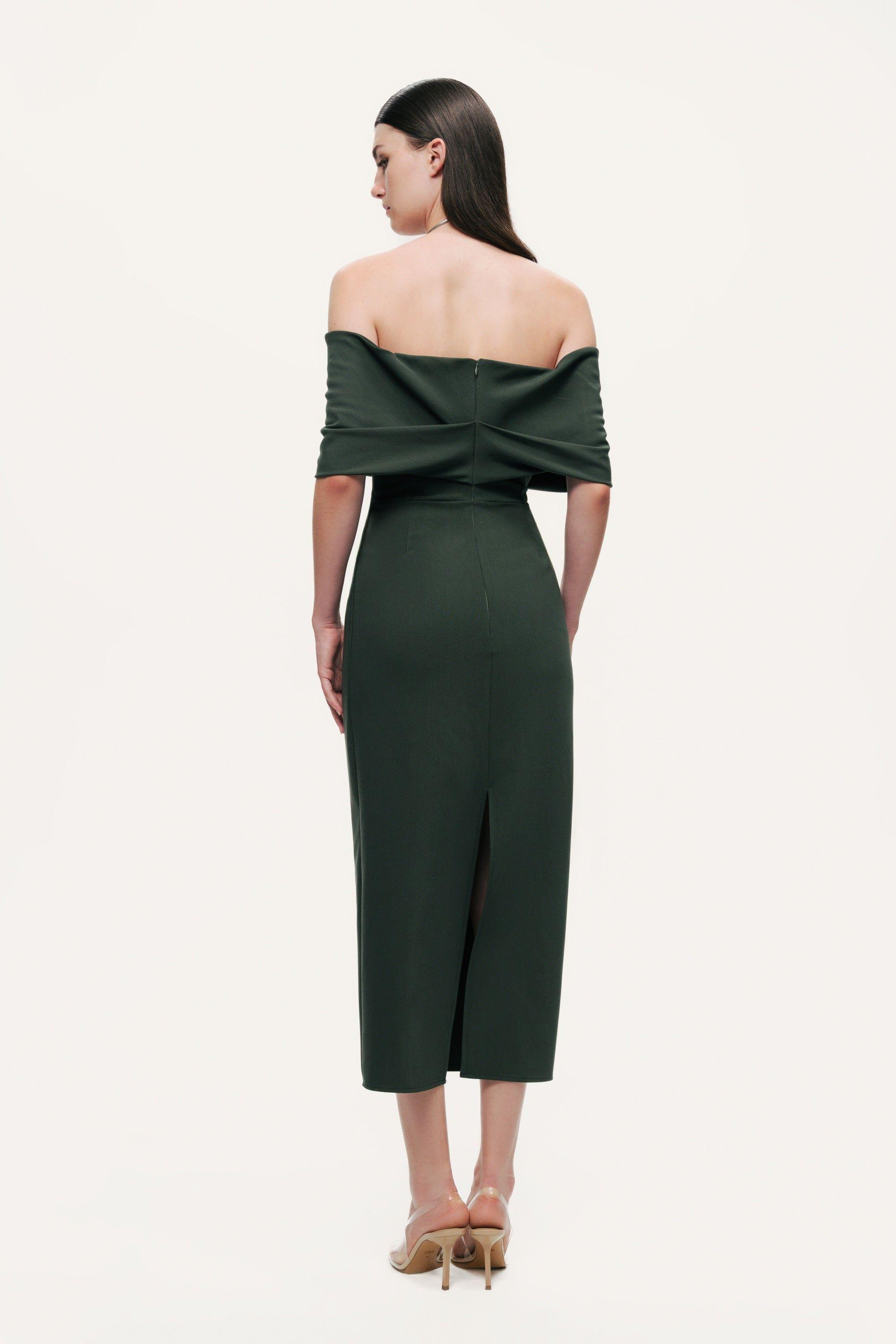 nocturne off the shoulder dress Nocturne One-Shoulder Contrast Maxi Dress