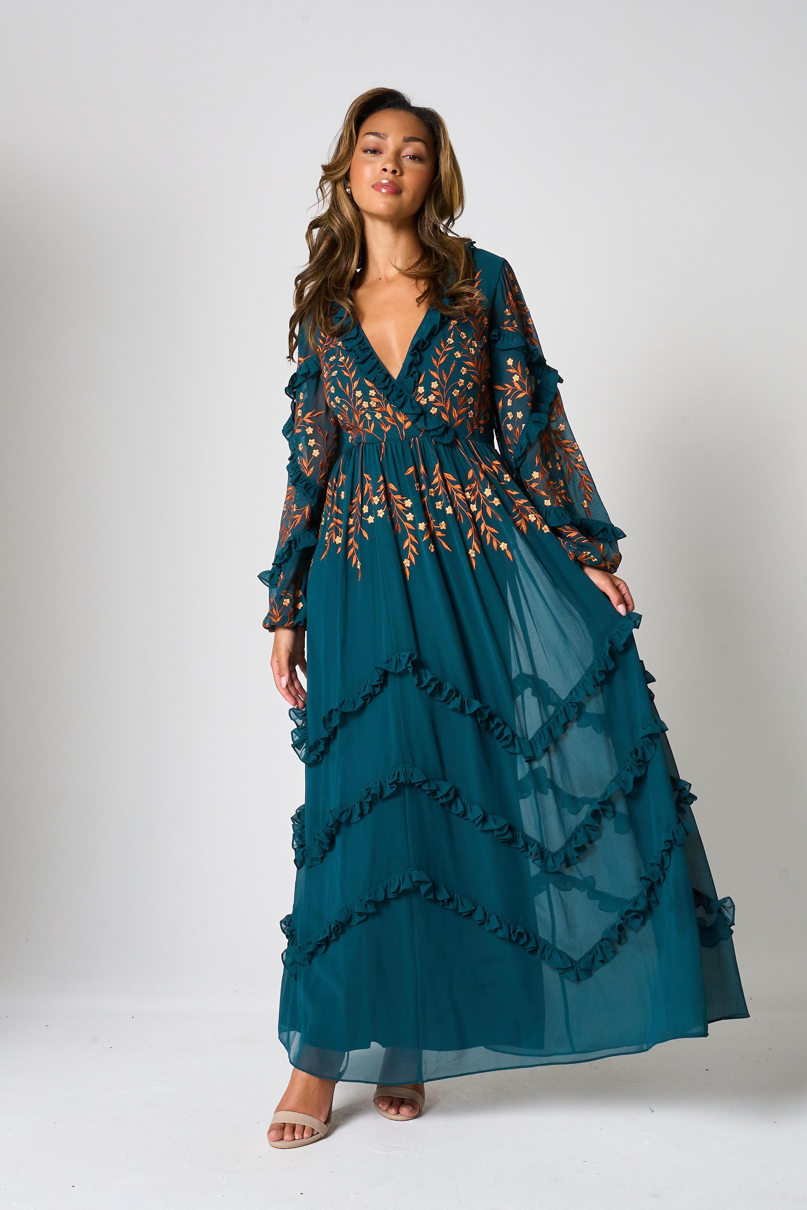 evie blue dress Mermaid Sweetheart Neck Lace Long Prom Dress With Appliques, Royal Blue / 0 main image 1