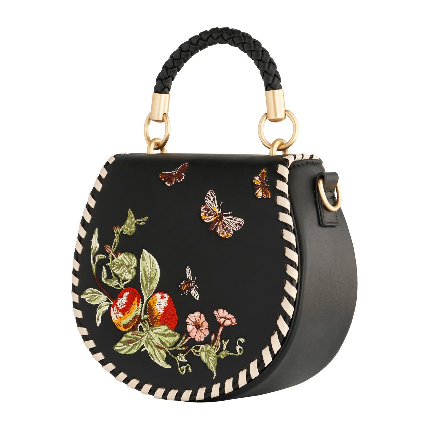 Fable Blue Tit Embroidered Mini Saddle Bag, Fable England