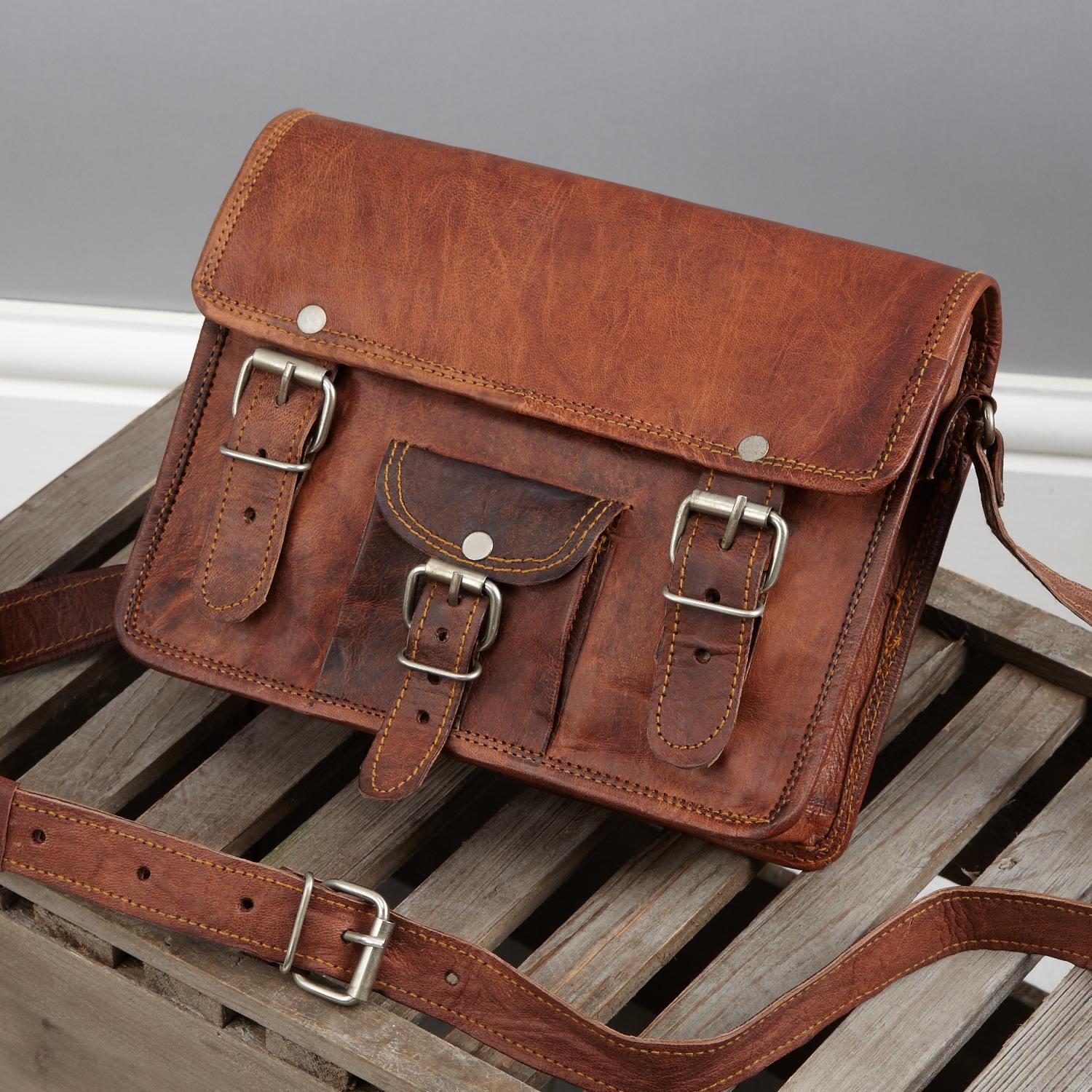 Old store leather satchel