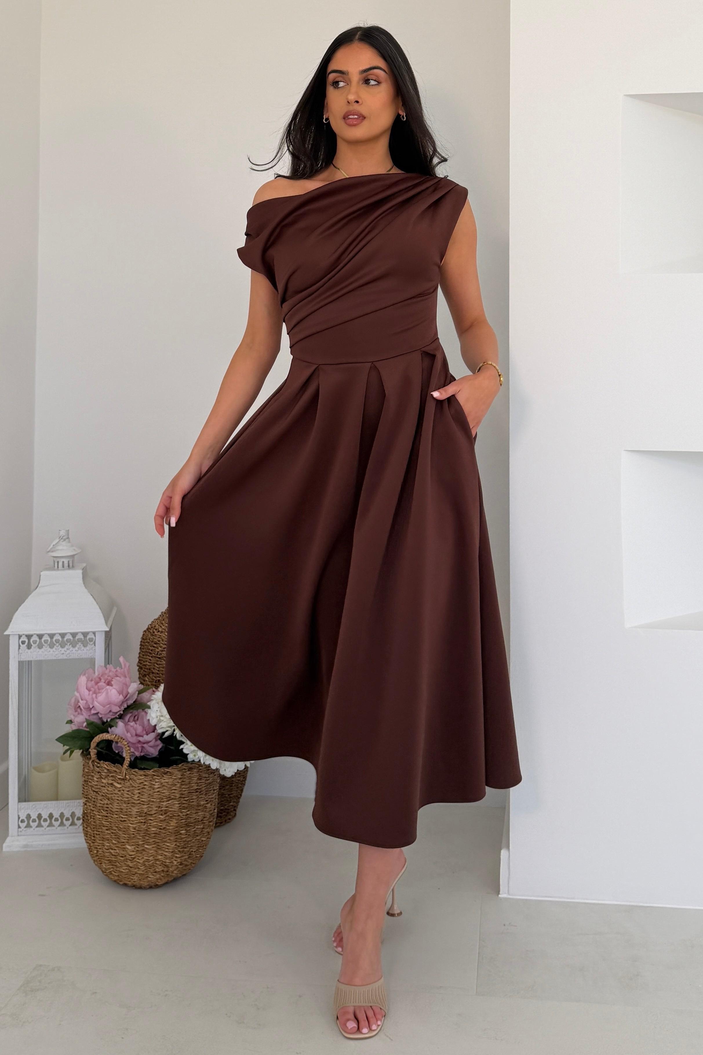 Designer Light Brown Skater Dress for Women - Up to 88% off | Lyst