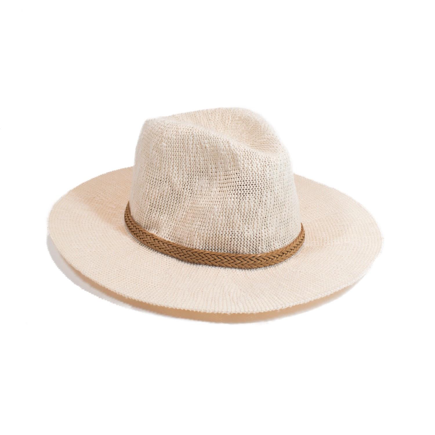 White linen sales fedora hat