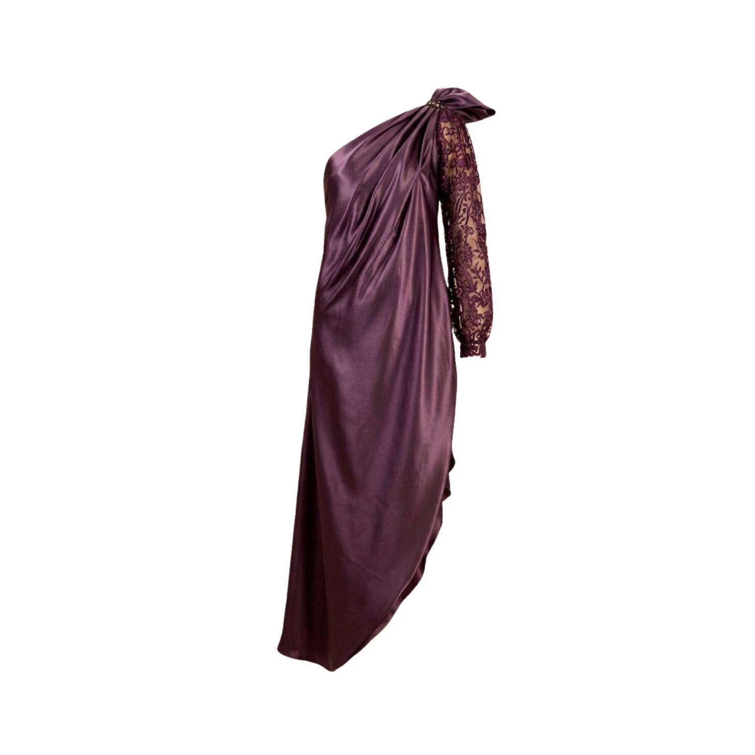strapless open back dress Fashionable Long Burgundy Mermaid One Shoulder Sleeveless Beaded Evening Dress with Appliques