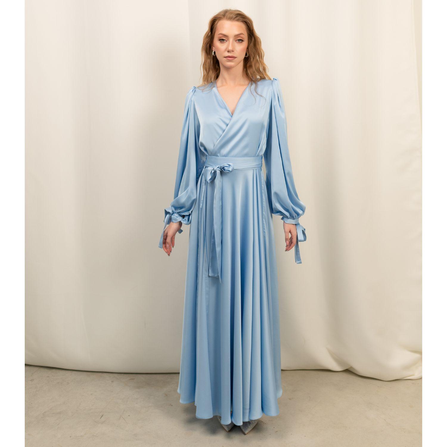 sachin and babi light blue dress Sarelle main image 0