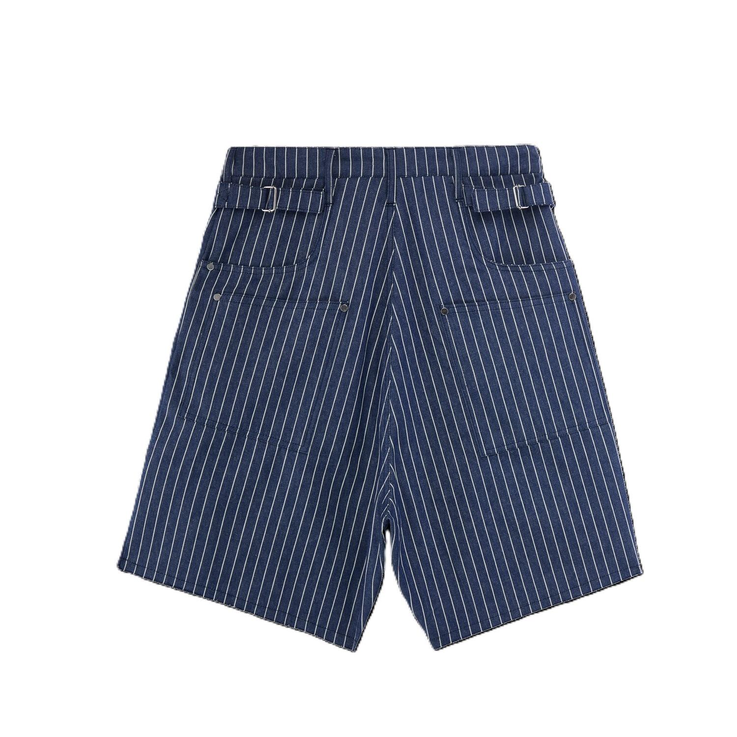 Pine Los Angeles Pleated Pinstripe Shorts in Blue for Men | Lyst