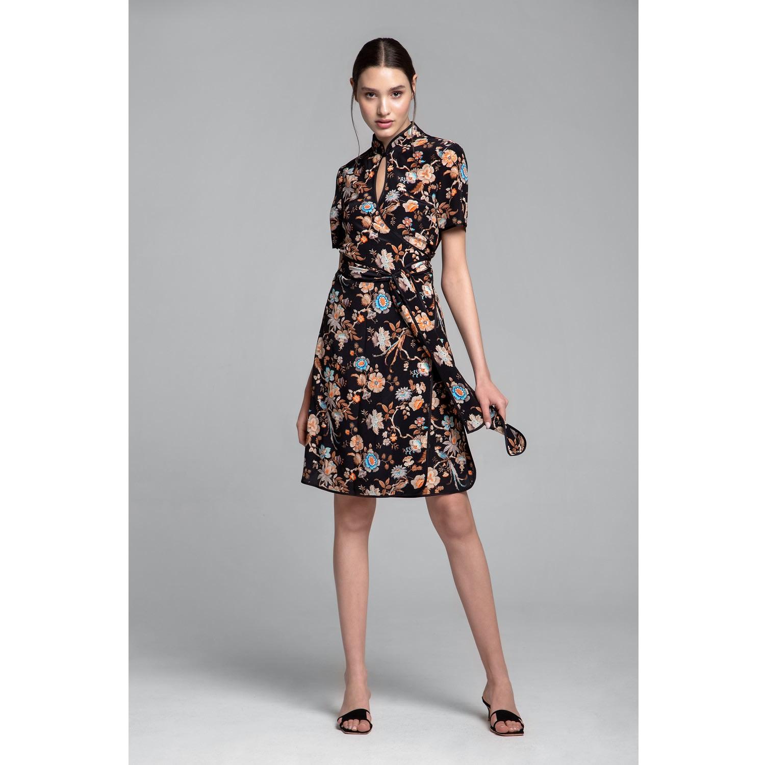 oriental black dress