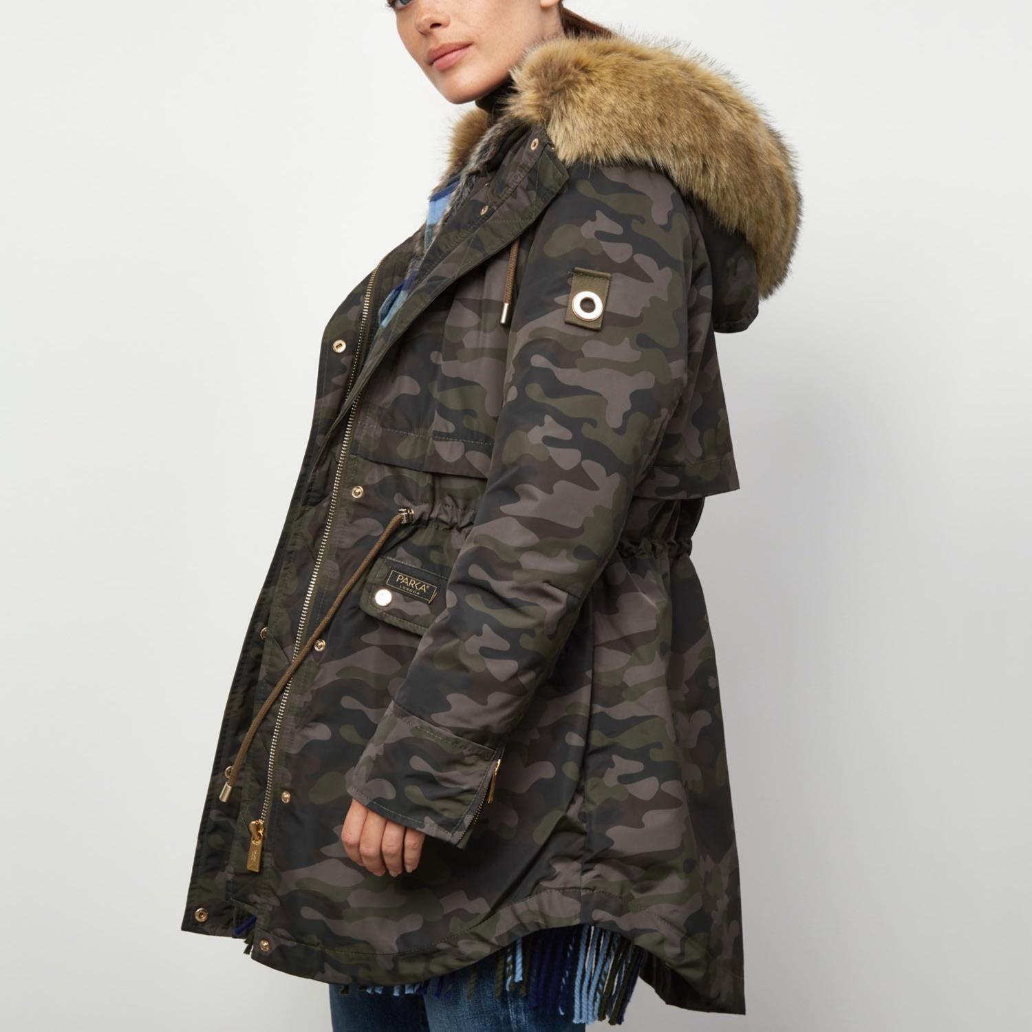 Parka London Caversham Faux Fur Parka in Brown Lyst UK