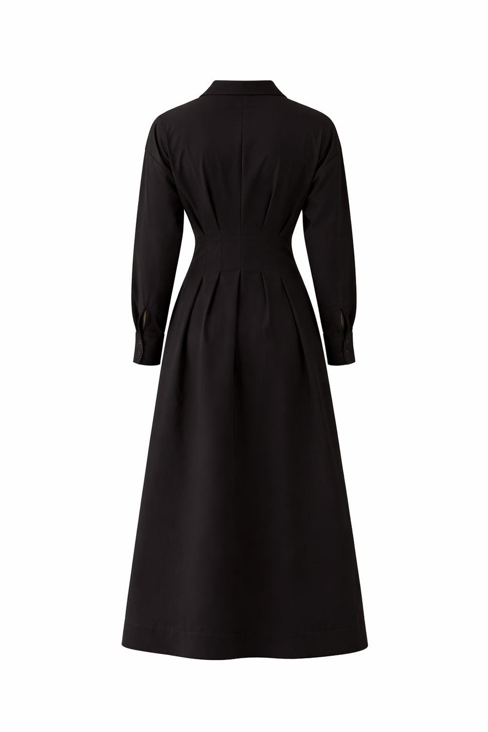 dvf wrap dress fit Black Percale Buttondown Dress Jessica XS / Black main image 1