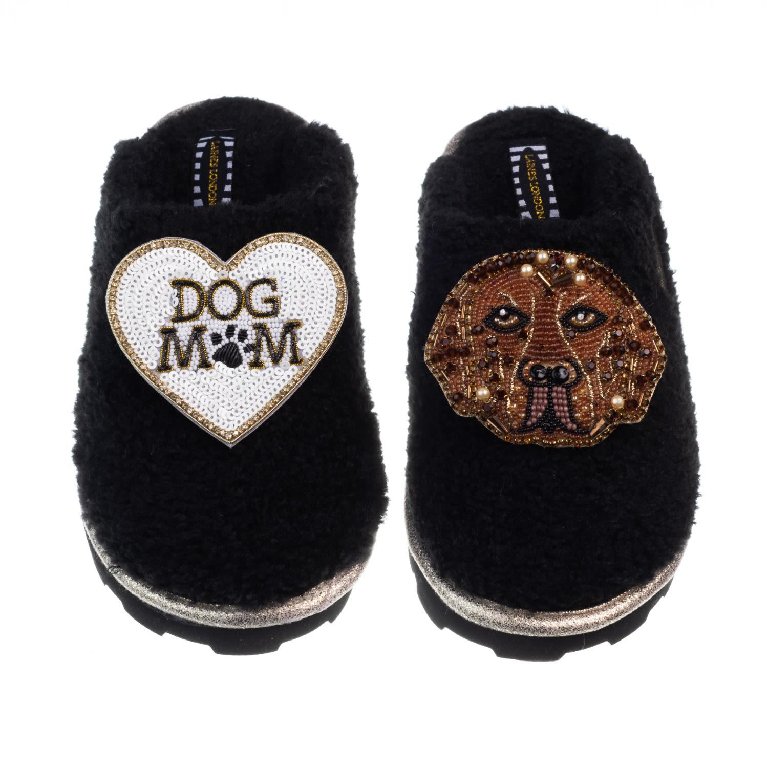 Chocolate lab slippers top