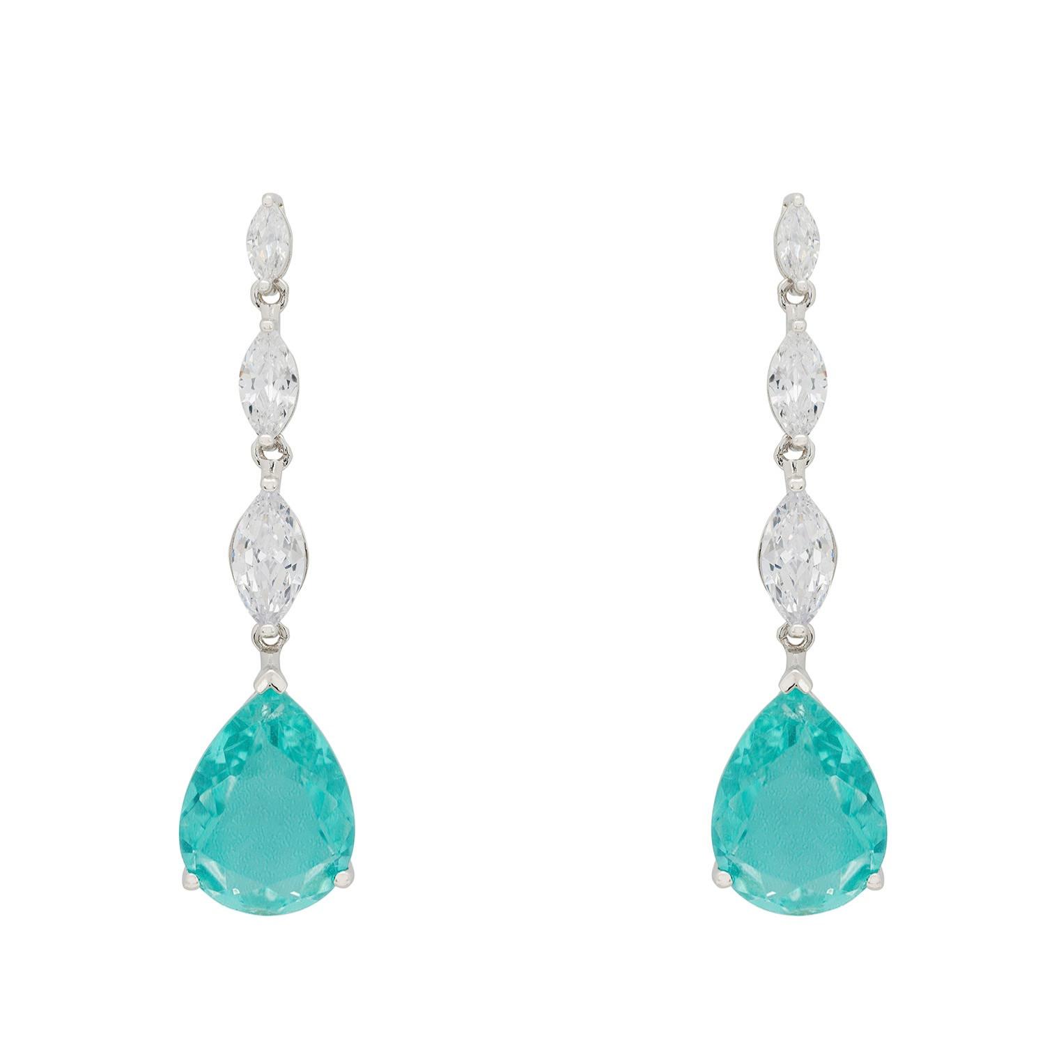 LÁTELITA London Zara Teardrop Paraiba Tourmaline Gemstone Earrings Silver  in Blue | Lyst