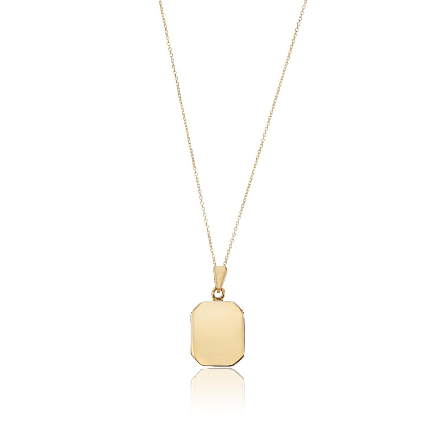 Roo Gold Small Square Locket Necklace 