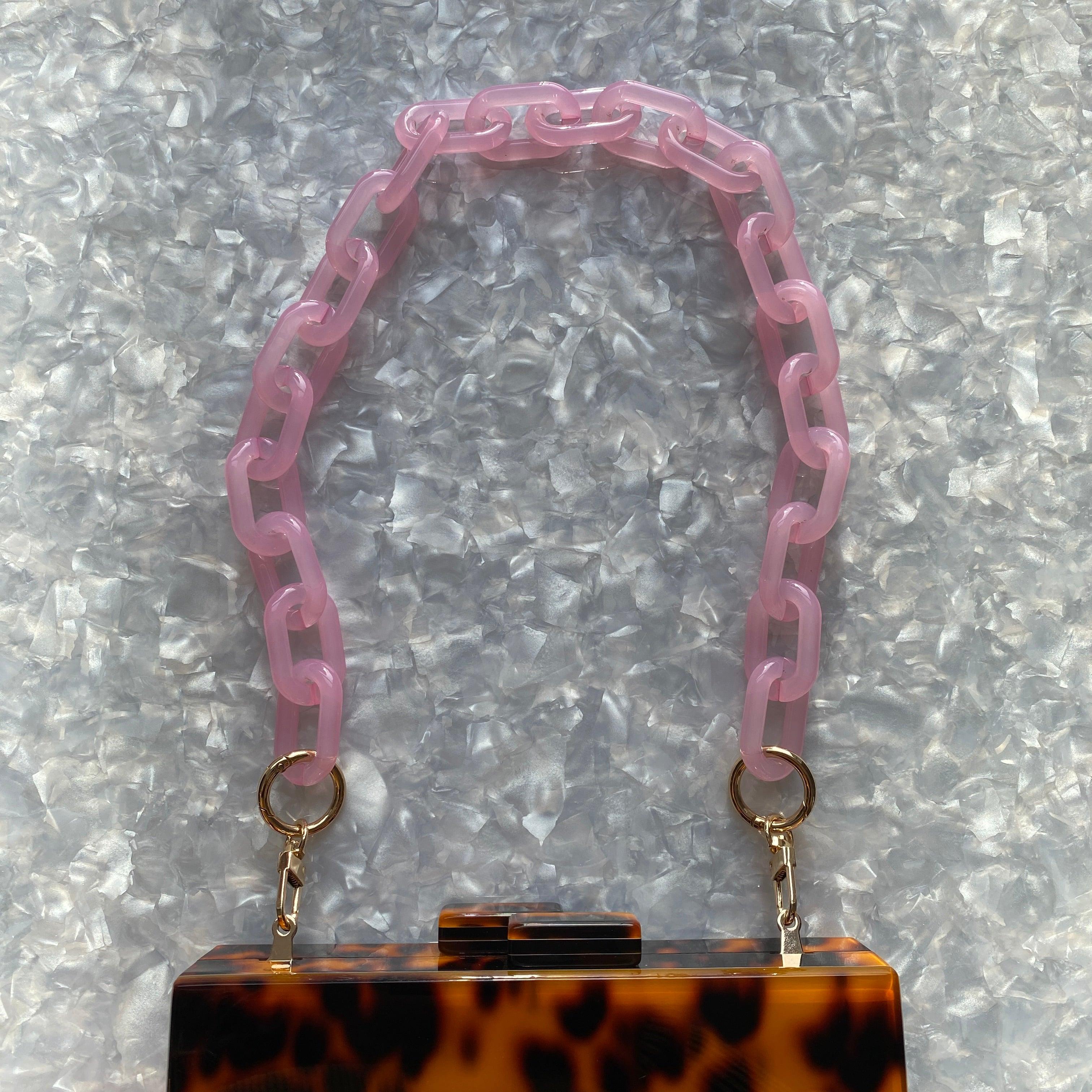 Chain Link Short Acrylic Purse Strap in Light Multicolor – Closet Rehab