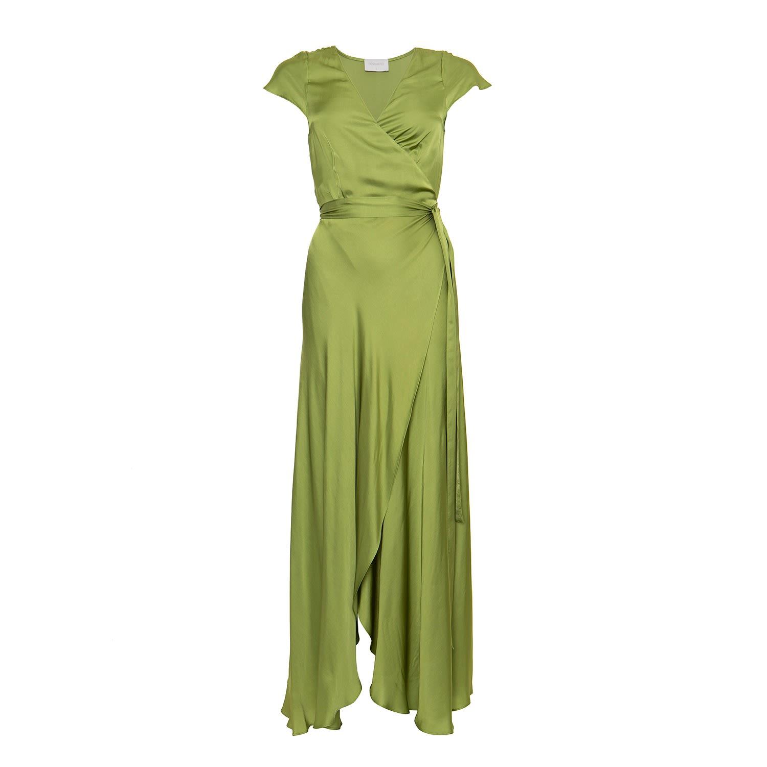 open lace back dress Ava Linen Blend Midi Dress-Blue Tropical Safari Placement main image 1