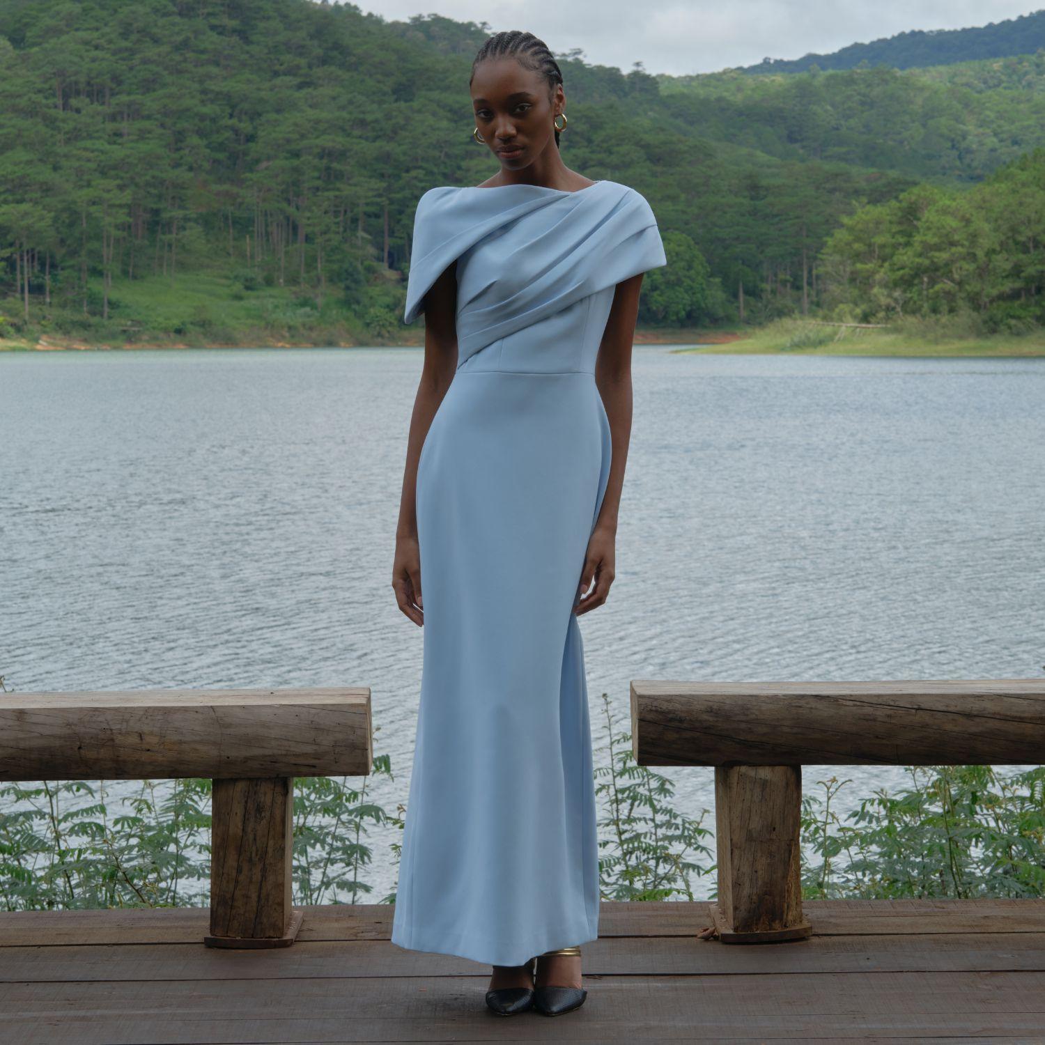 green emerald velvet dress Ladivine CD773 Fitted Crystal Embellished Formal Gown with Leg Slit Sienna Gold / 4 main image 1