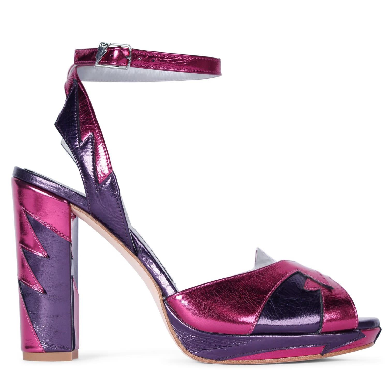 Terry De Havilland Zia Mid Platform Block Heels in Purple | Lyst UK