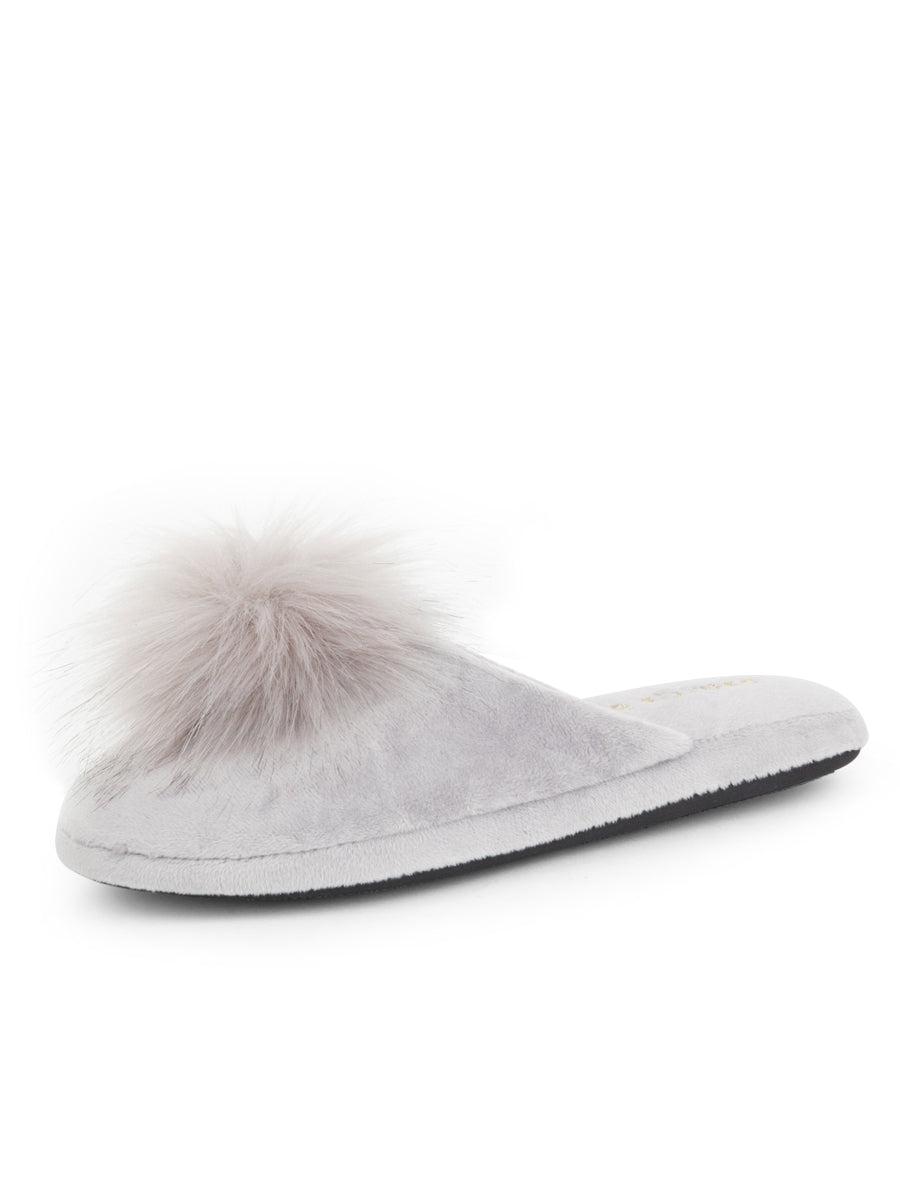 Patricia Green Daisy Pouf Slipper Grey in White | Lyst