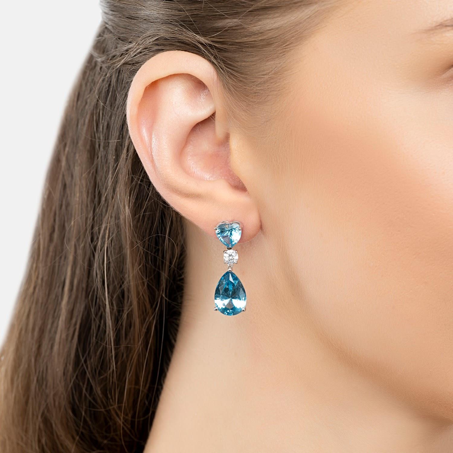 LÁTELITA London Irina Topaz Teardrop Earrings in Blue Lyst UK