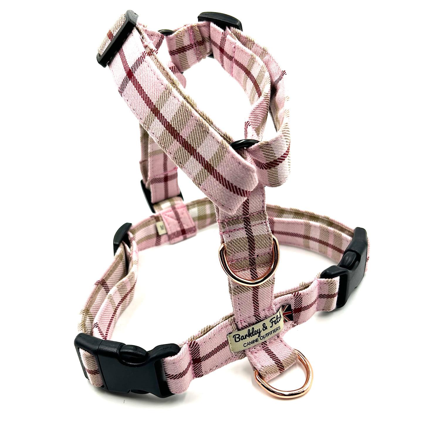 Plaid dog harness and leash deals