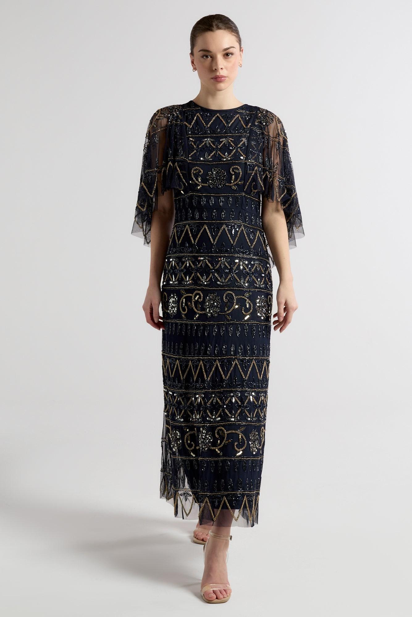 frock and frill embroidered dress Anara Pink Floral Embroidered Maxi Dress – Frock and Frill