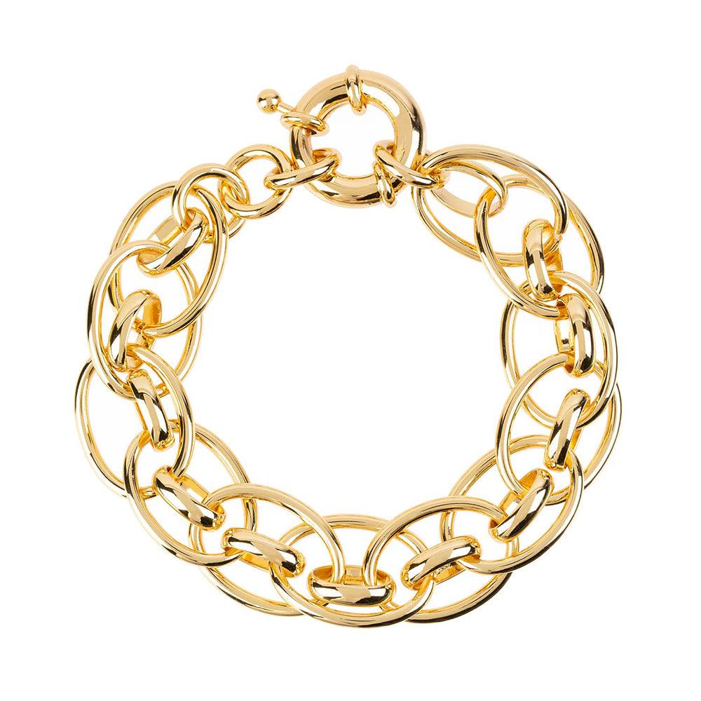 Daphne Gold Link Chain Bracelet by Amadeus