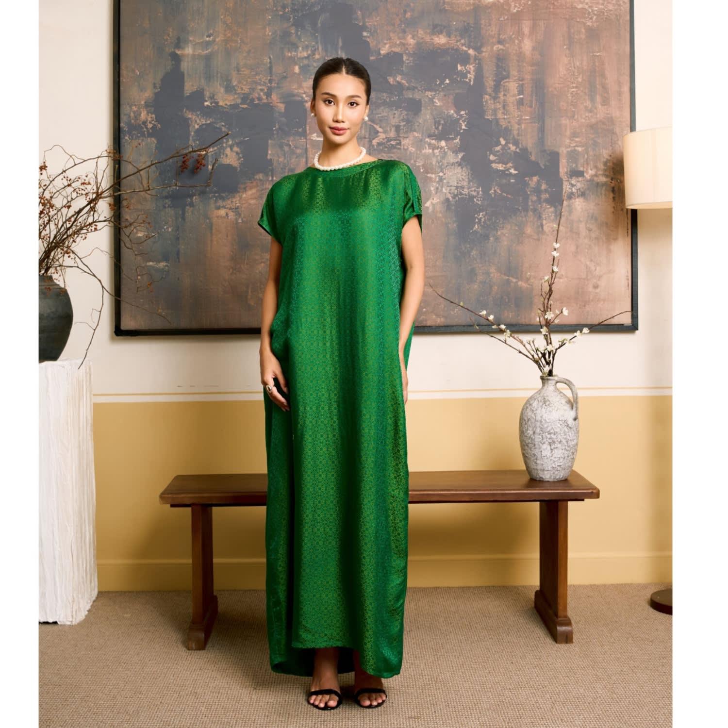 pink flare dress AKIRA Femme Flare Cowl Neck Maxi Dress