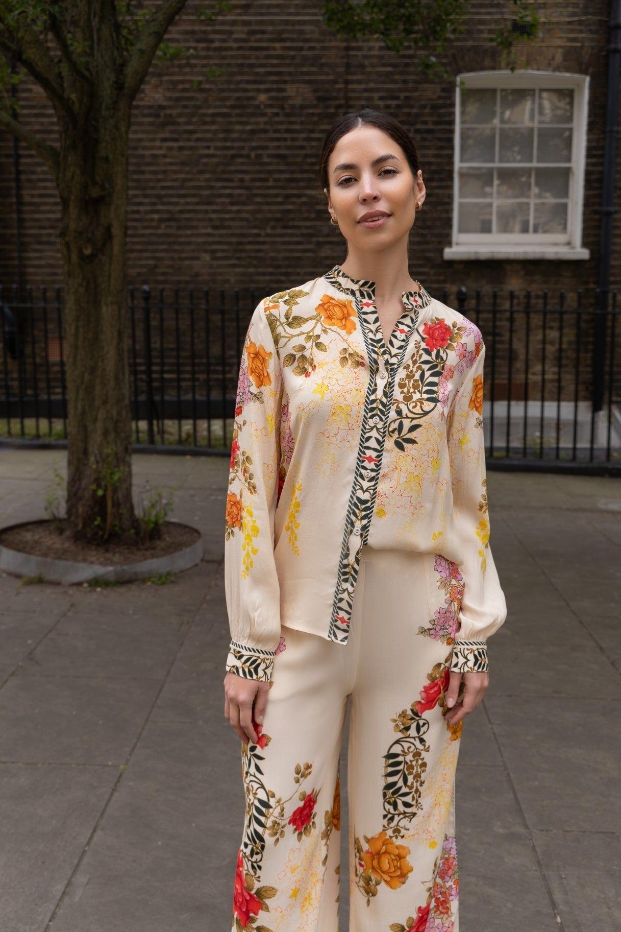 Raishma Neutrals Nancy Cream Trousers in Orange Lyst UK