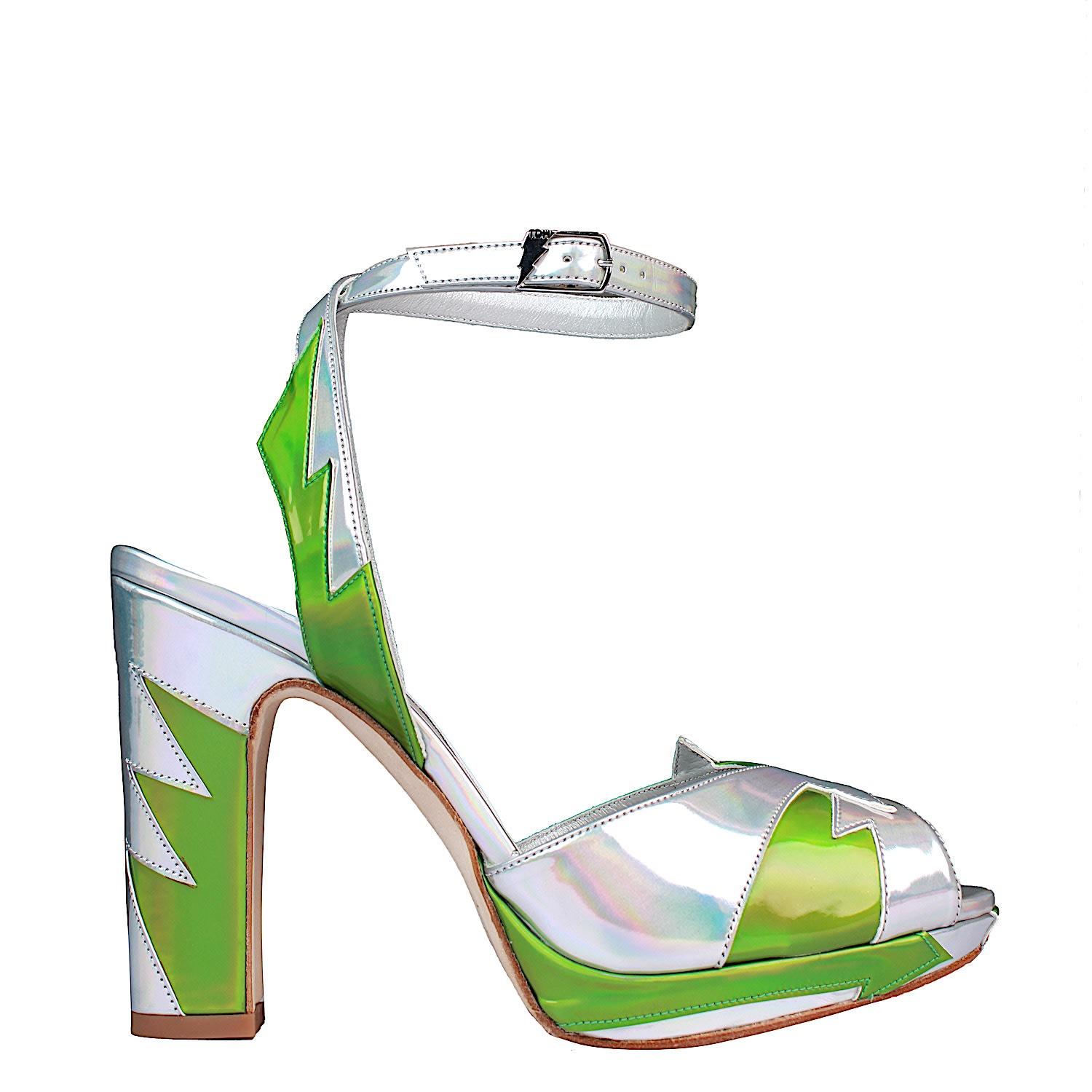 Terry De Havilland Zia Mid Silver/green Lyst UK