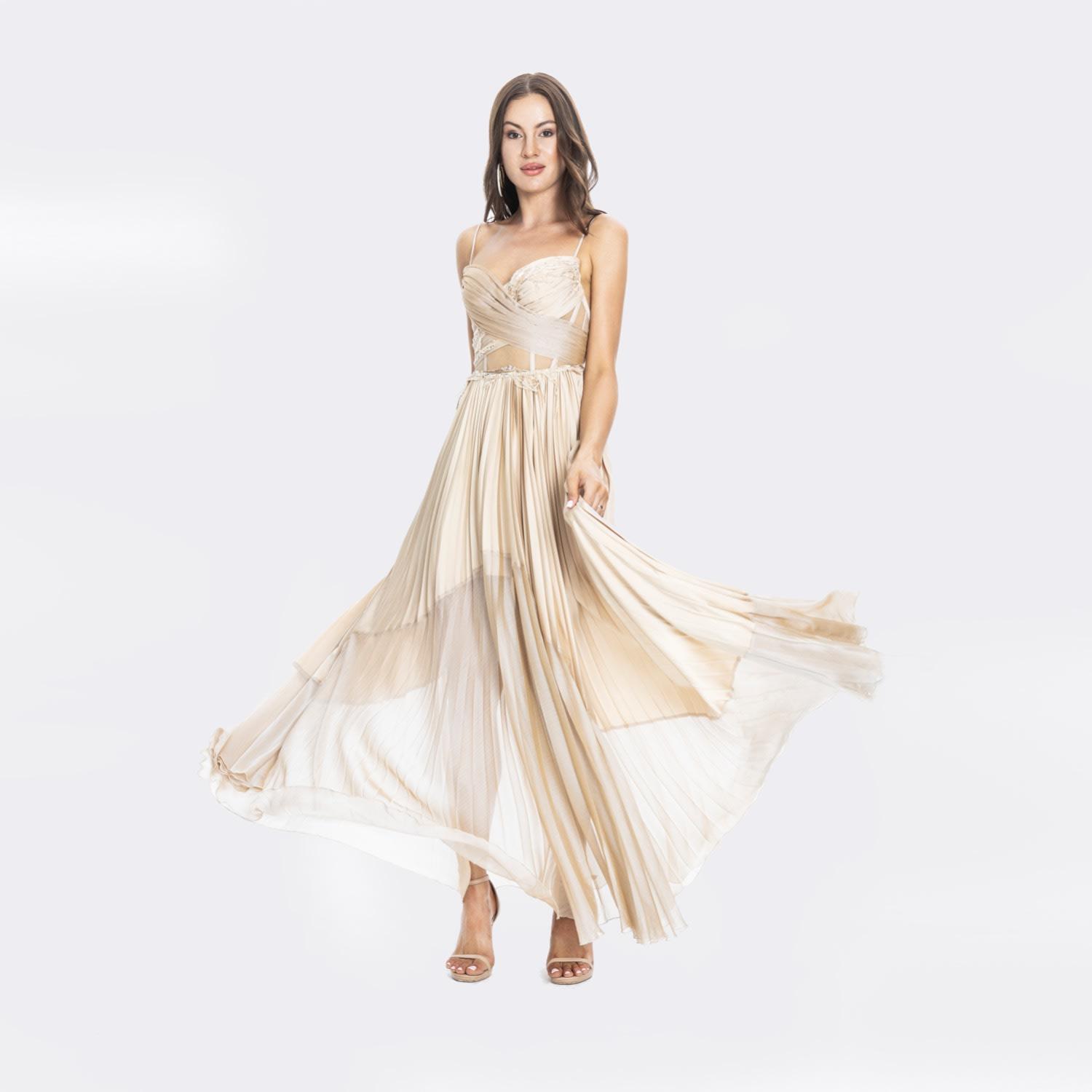 Angelika Jozefczyk Neutrals Laurelle Evening Gown in Natural Lyst UK