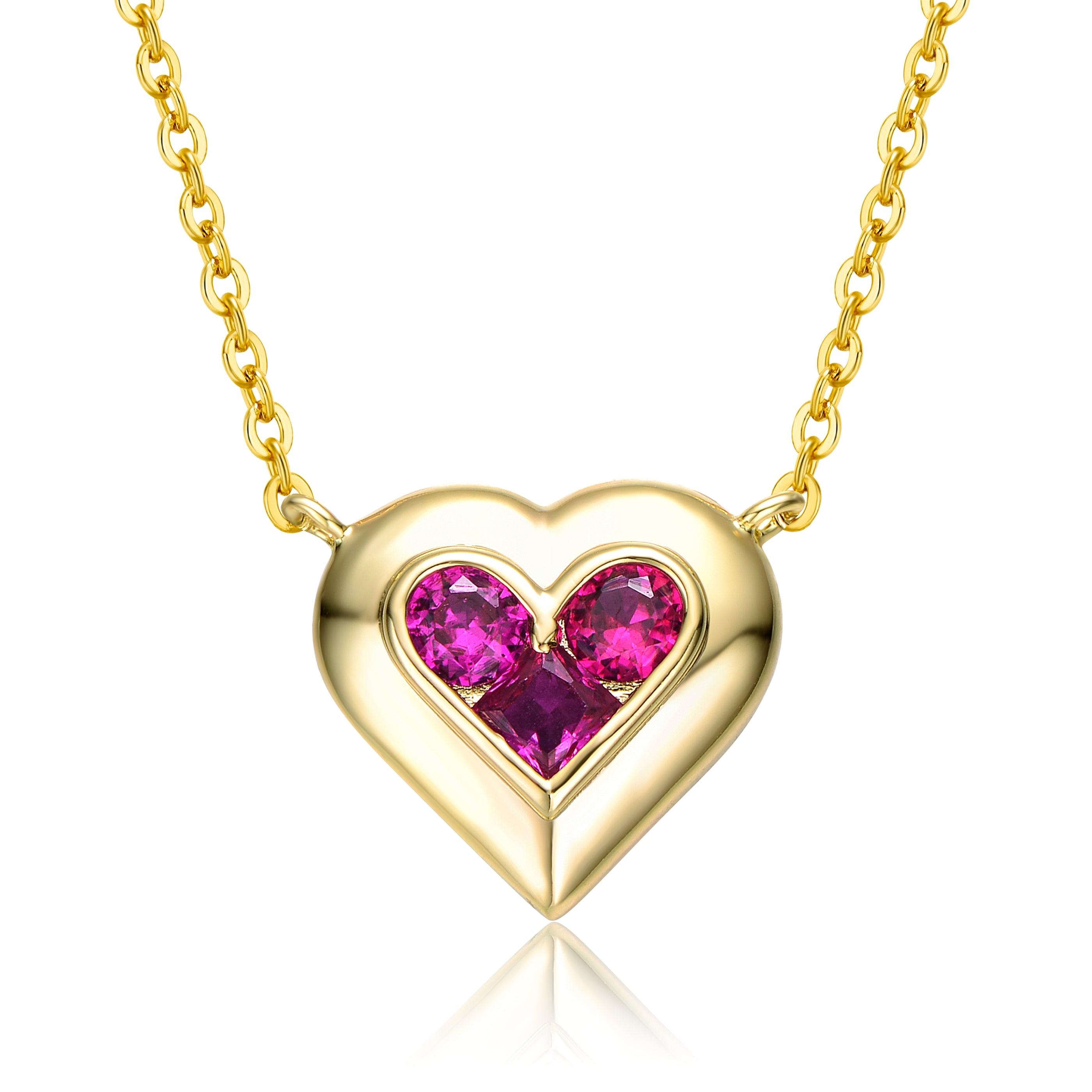 Genevive jewelry online heart necklace