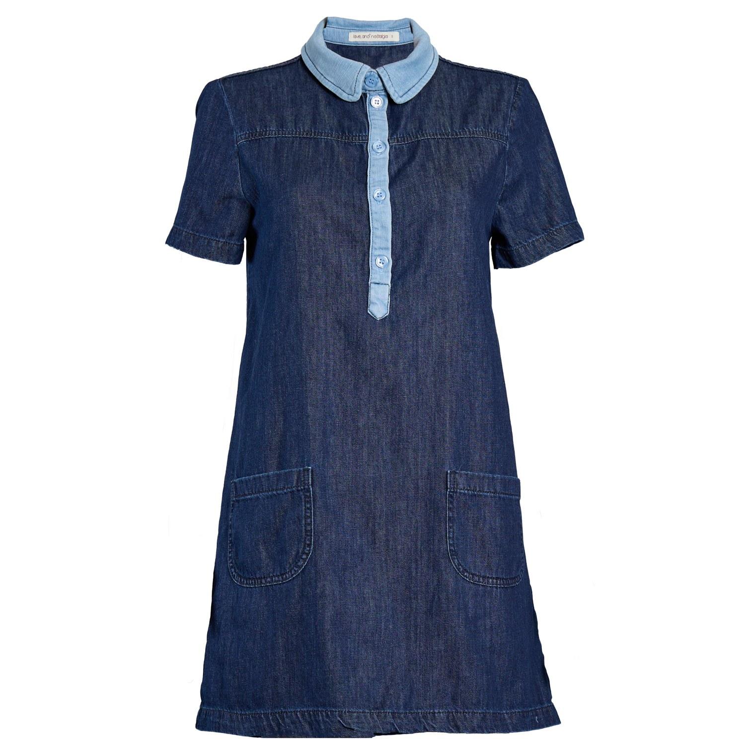 Love and Nostalgia Isabelle Denim Mini Dress in Blue | Lyst
