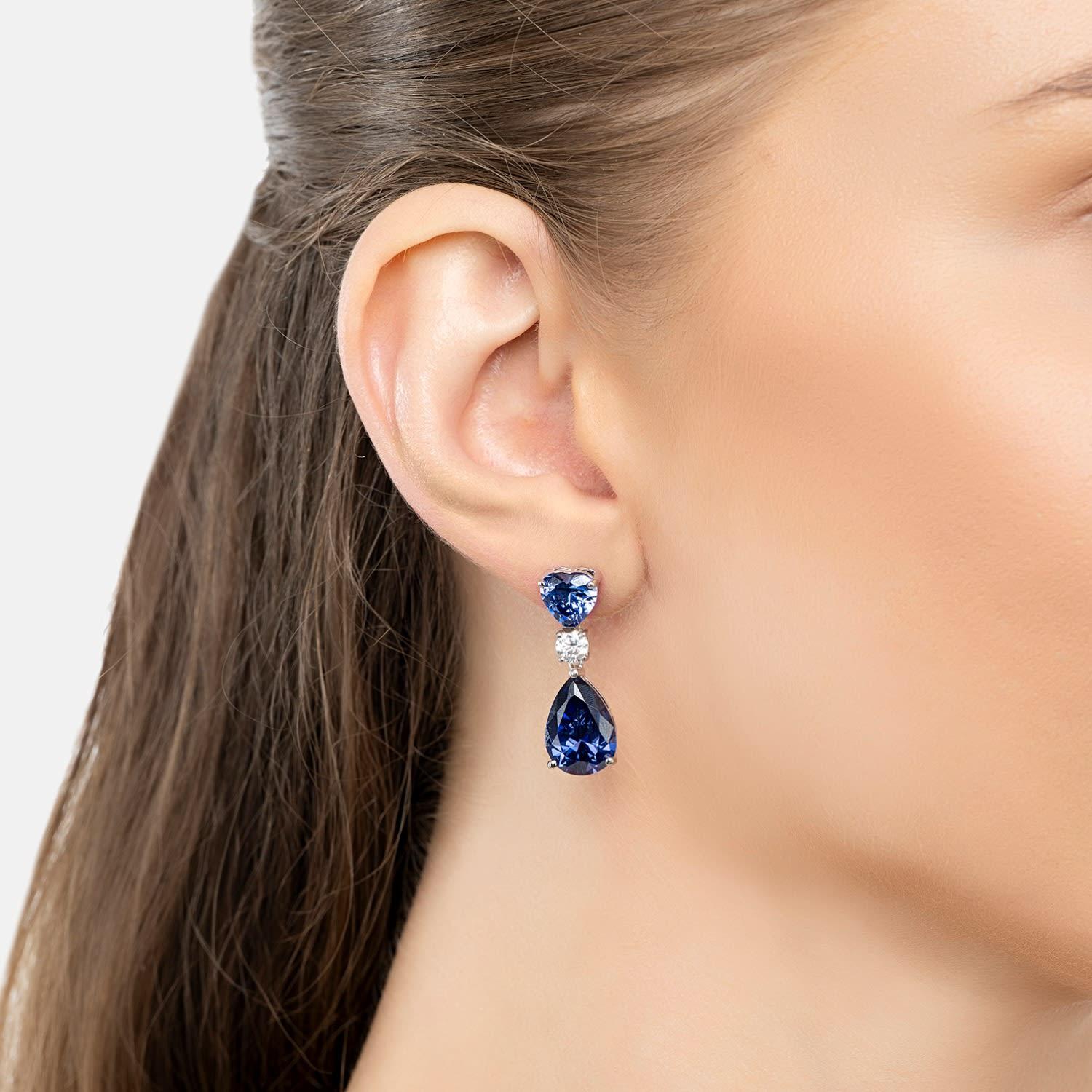 LÁTELITA London Irina Tanzanite Teardrop Earrings in Blue Lyst UK